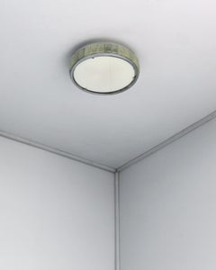 Fine French 1970s Chrome and Glass "Queen's Necklace" Ceiling Light by Perzel