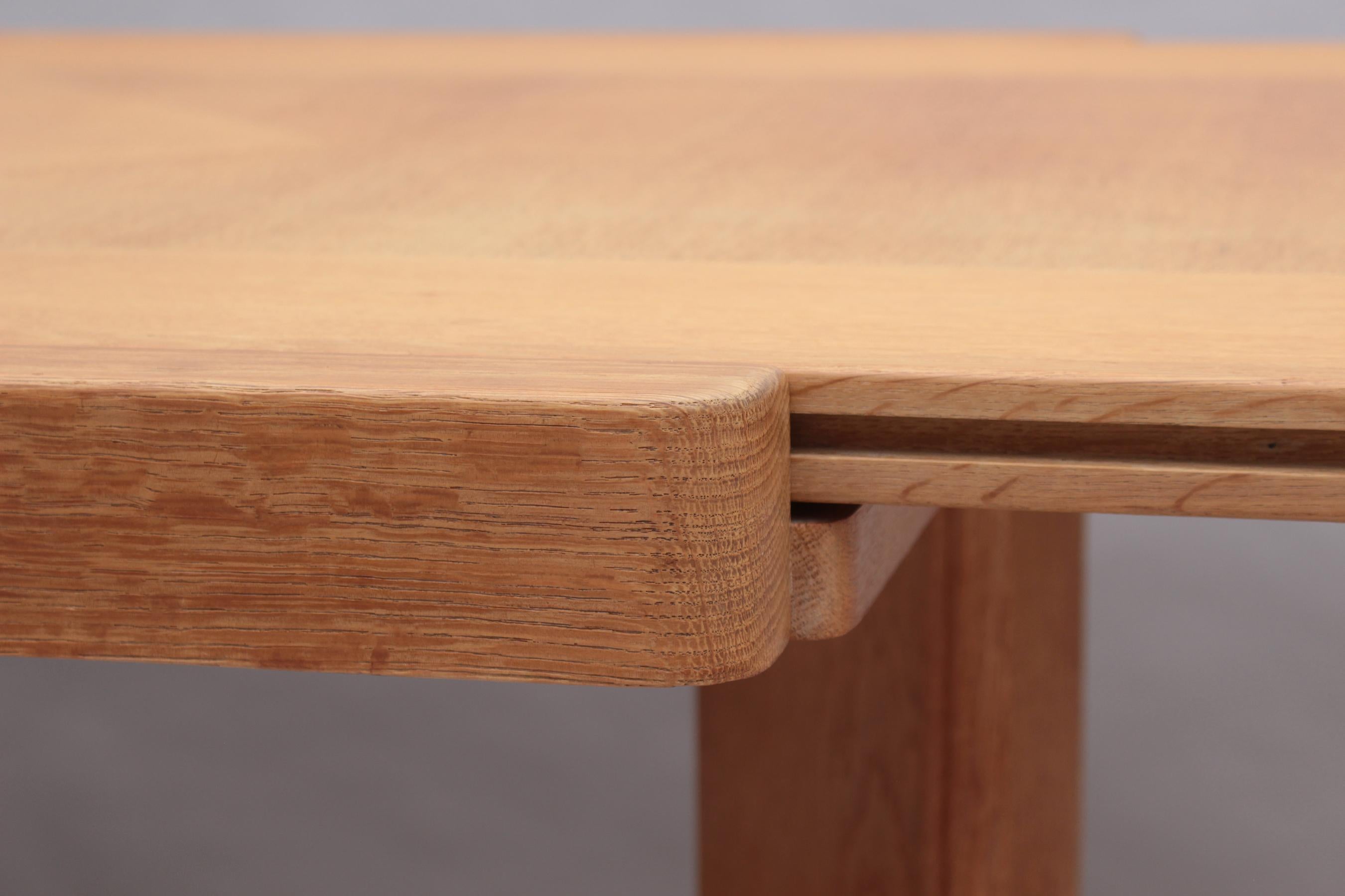 Fine French 1970s Oak Folding Table by Guillerme & Chambron 8