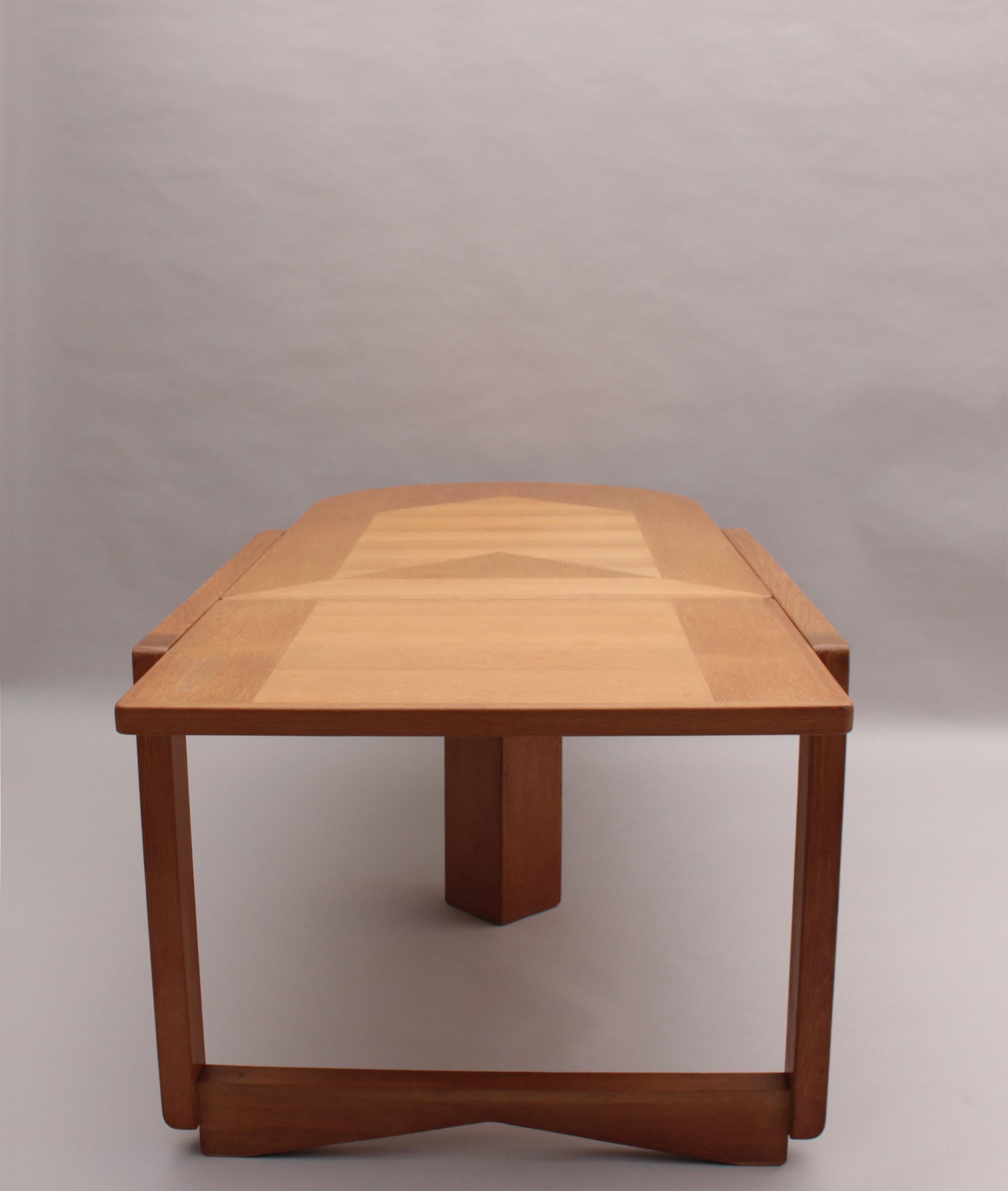 Late 20th Century Fine French 1970s Oak Folding Table by Guillerme & Chambron