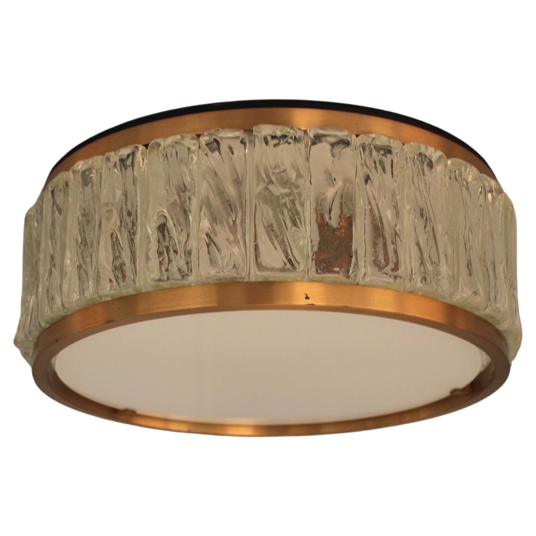 Fine French 1970's "Queens Necklace" Flush Mount by Perzel  For Sale