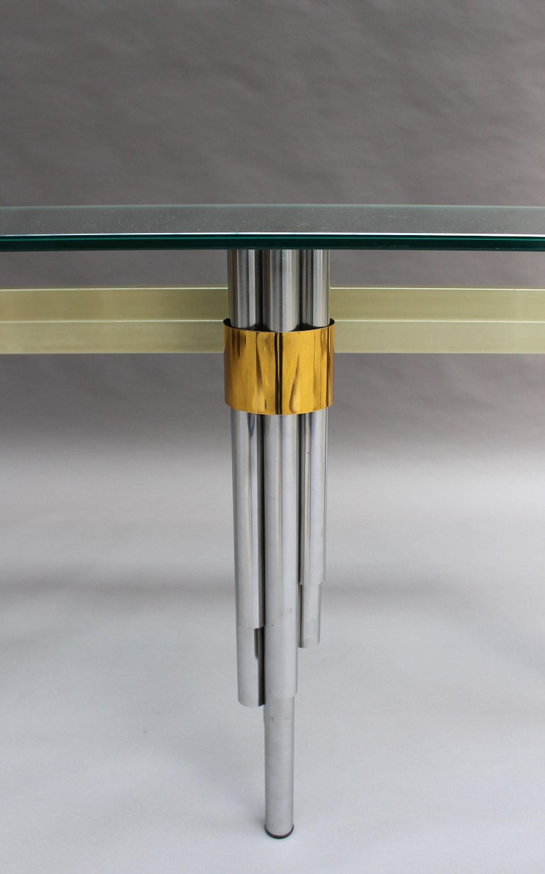 Fine French 1970s Sofa Table / Console by Philippe Jean For Sale 6