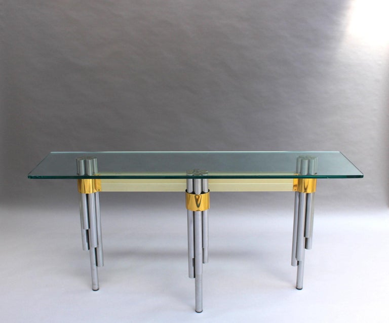 Late 20th Century Fine French 1970s Sofa Table / Console by Philippe Jean For Sale