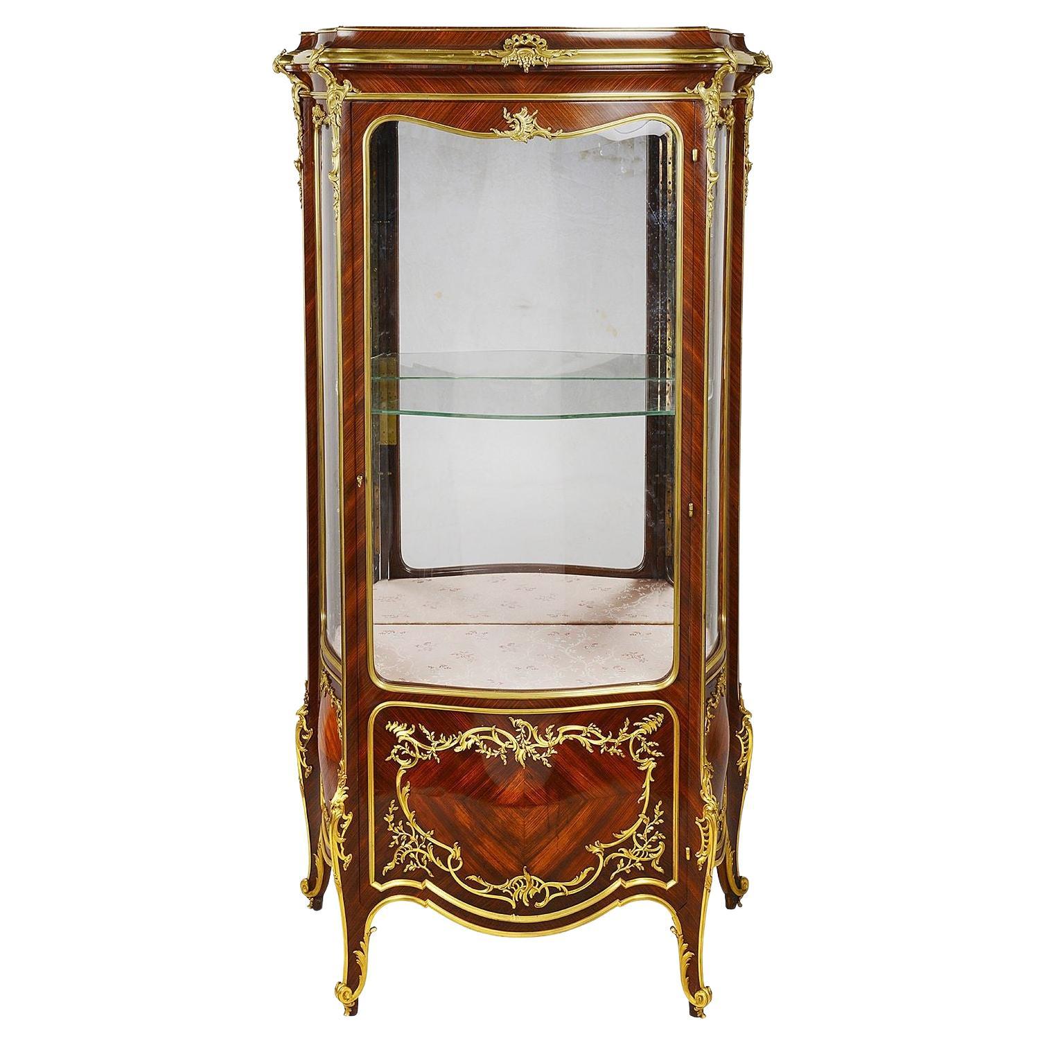 Fine French 19th Century Display Cabinet, Attributed to Francoise Linke For Sale