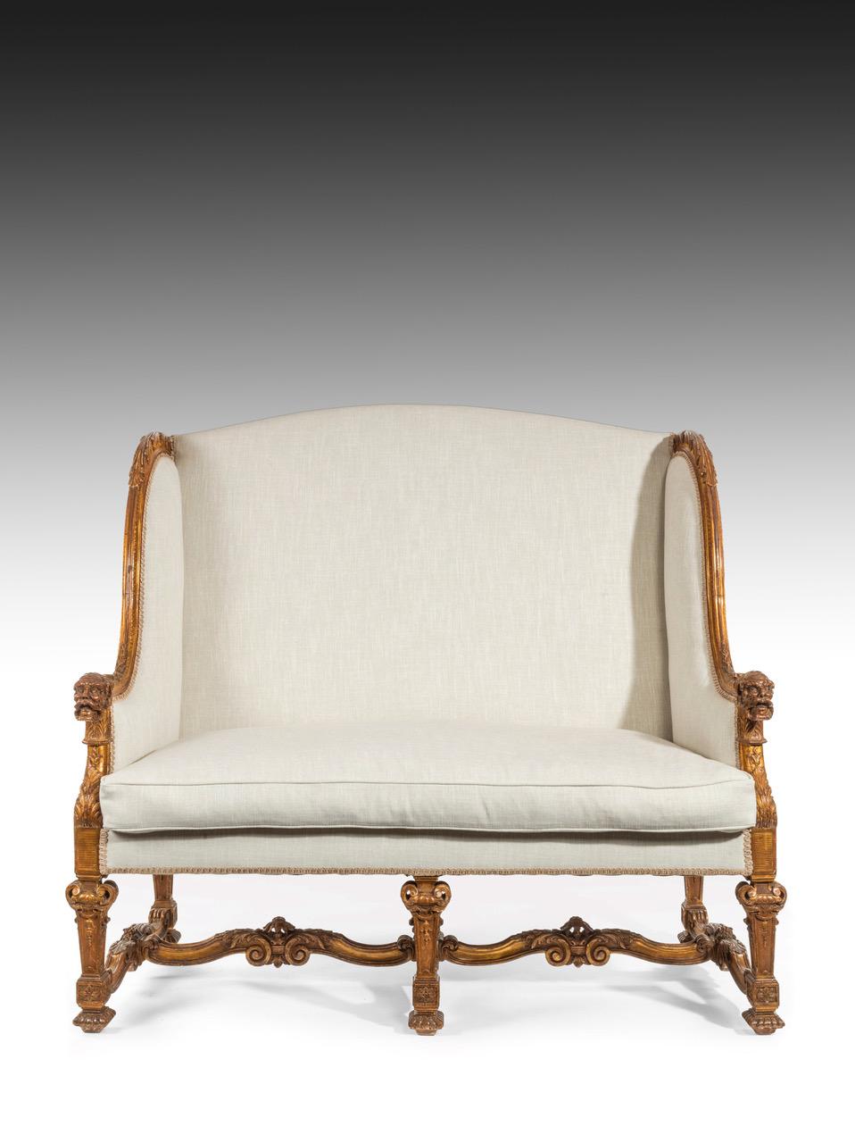 Fine French 19th Century Gilt Louis XIV Style Sofa / Canape 11