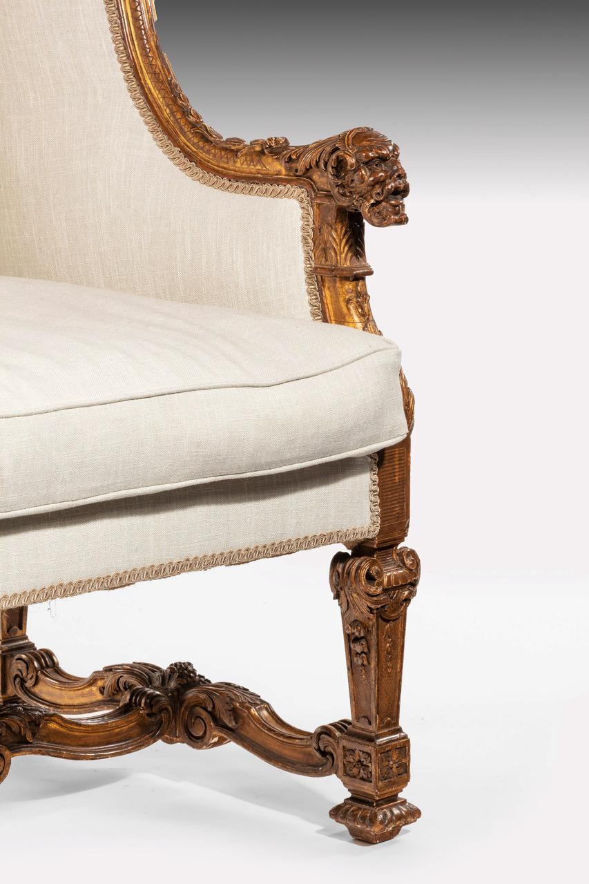 Fine French 19th Century Gilt Louis XIV Style Sofa / Canape 1