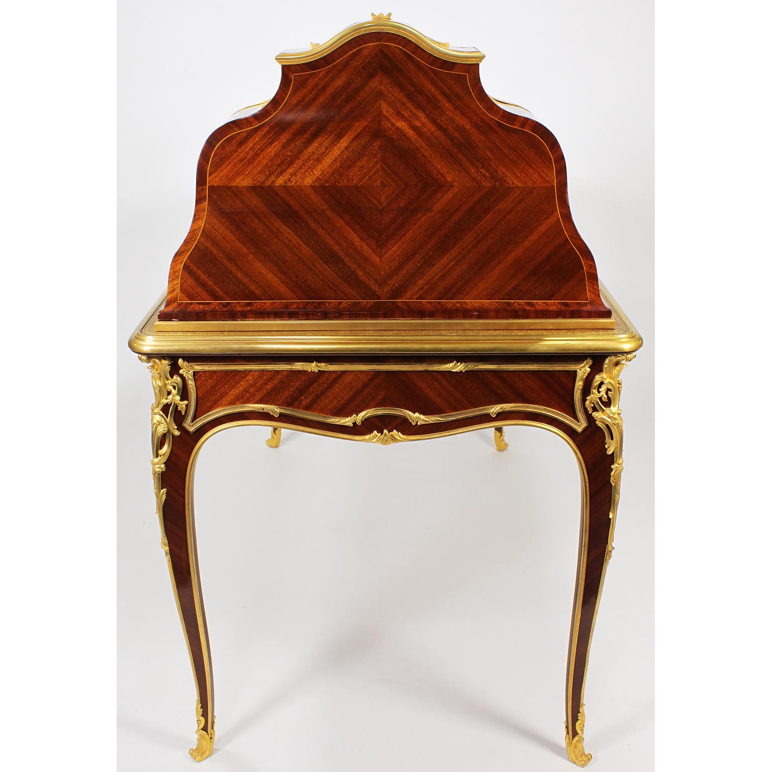 Fine French 19th Century Louis XV Style Bureau Plat Cartonnier, Antoine Krieger For Sale 11