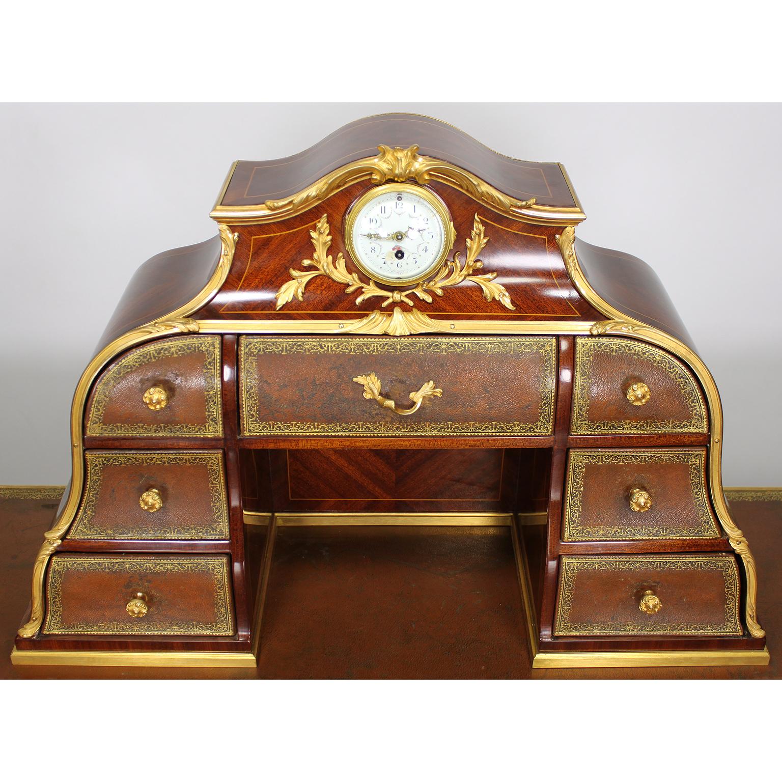Fine French 19th Century Louis XV Style Bureau Plat Cartonnier, Antoine Krieger In Good Condition For Sale In Los Angeles, CA