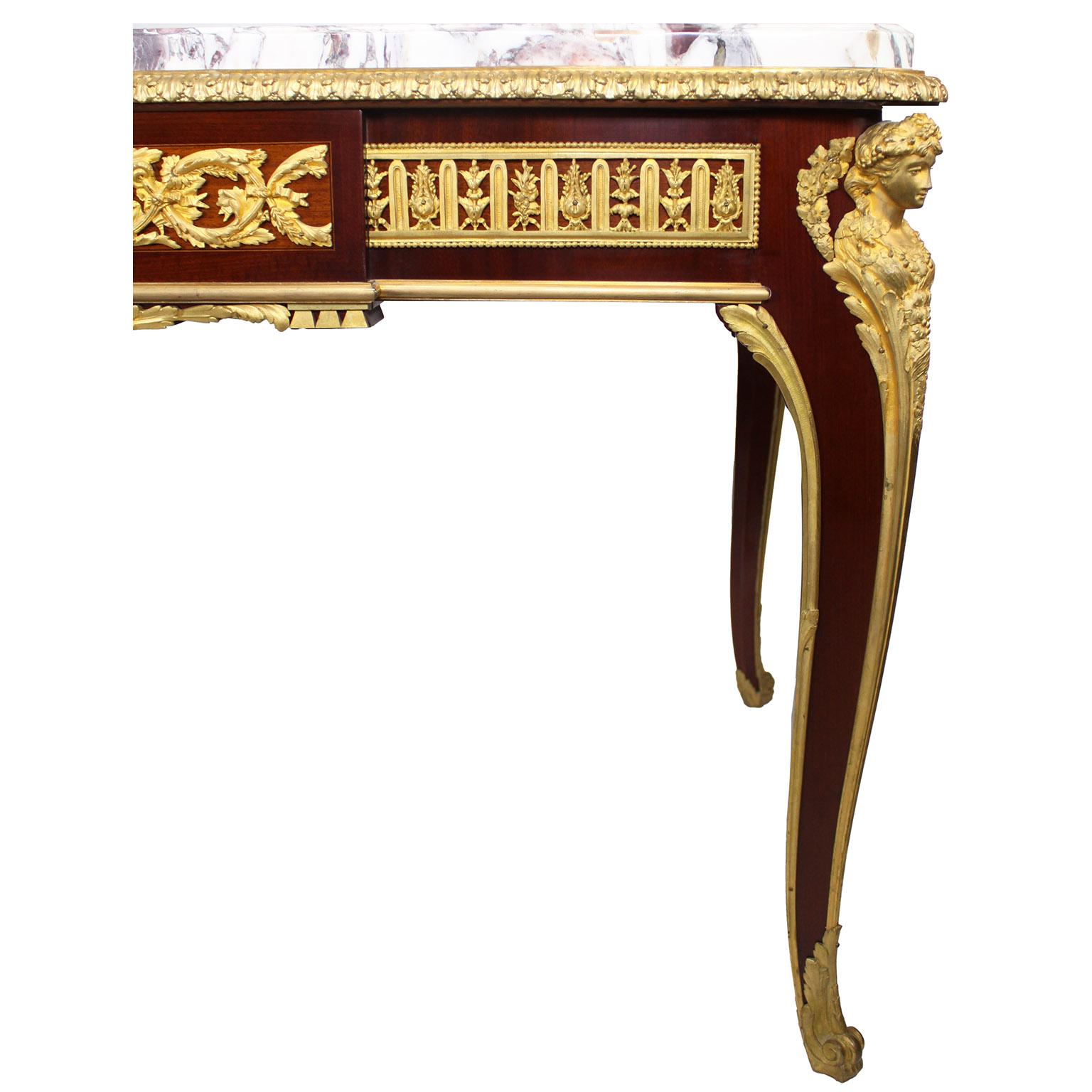 Table centrale de style Louis XV du 19ème siècle, attribuée à Millet Bon état - En vente à Los Angeles, CA