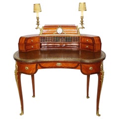Fine French 19th Century Louis XV Style Tulipwood and Ormolu-Mounted Ladies Desk