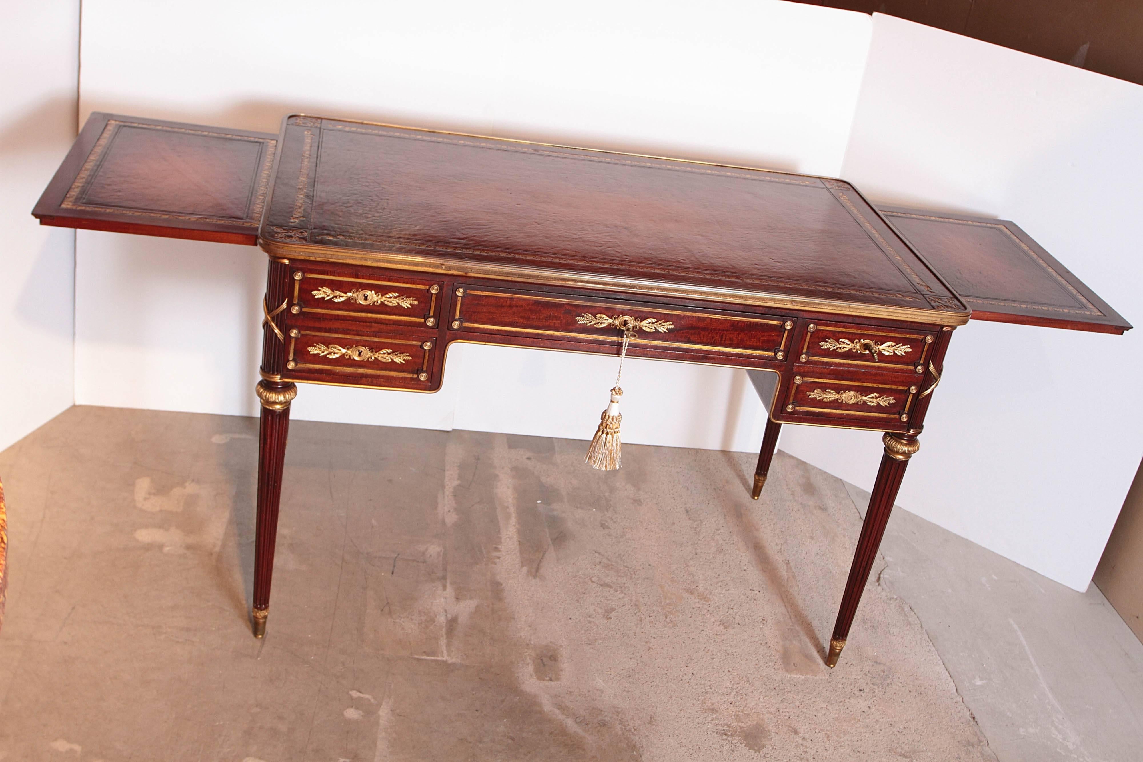 Fine French 19th Century Louis XVI Writing Desk Signed A Chevrie 4