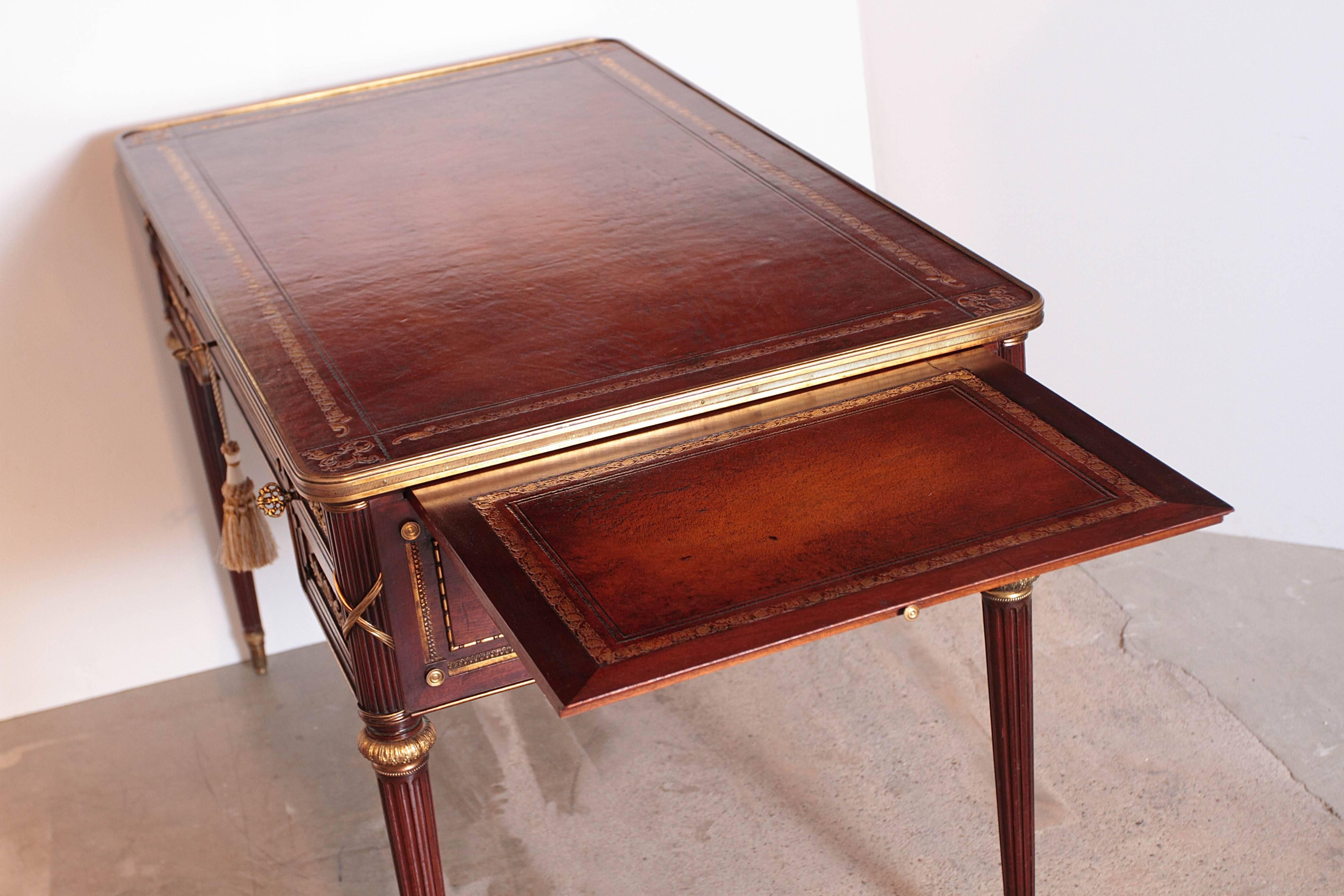 Fine French 19th Century Louis XVI Writing Desk Signed A Chevrie 1