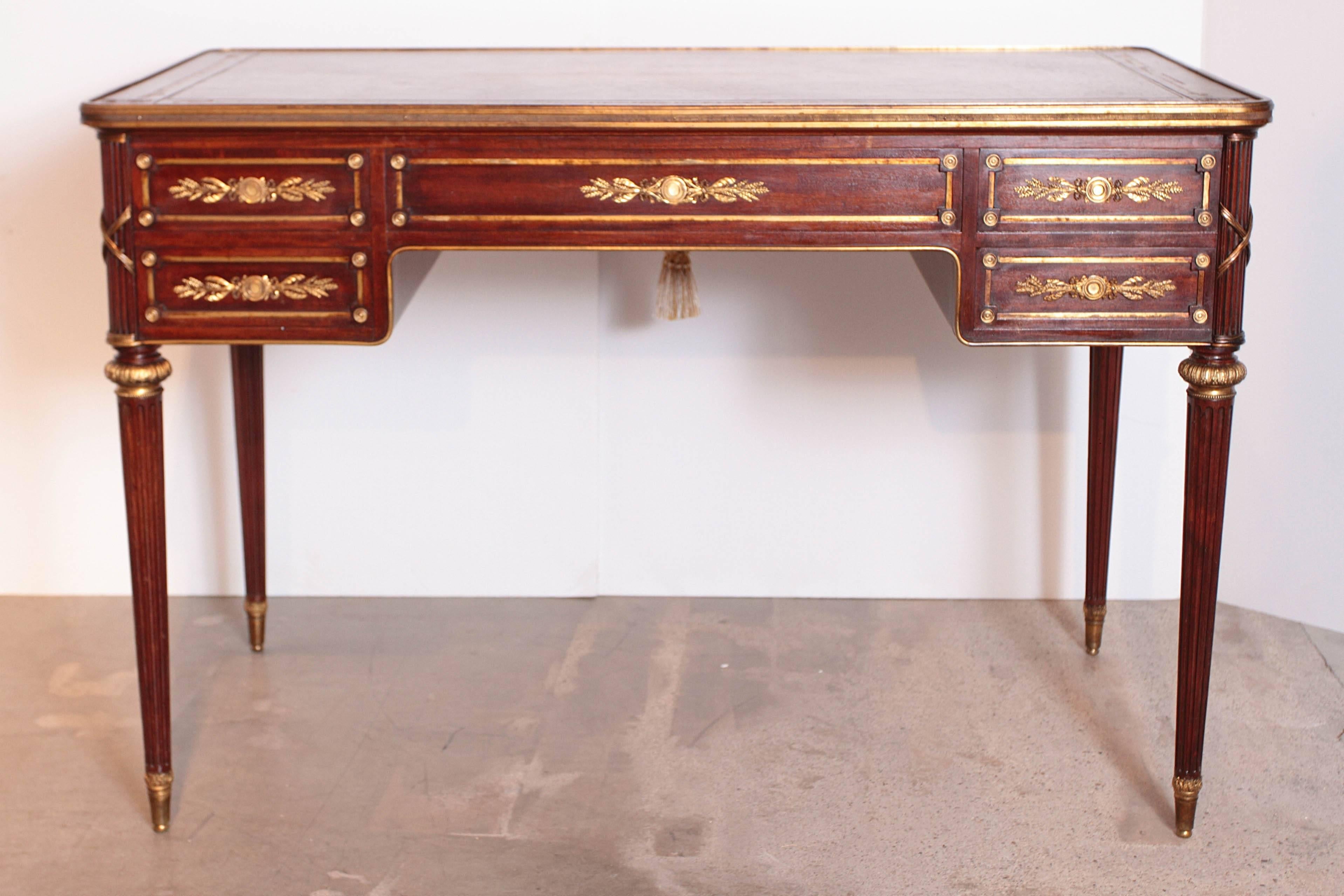 Fine French 19th Century Louis XVI Writing Desk Signed A Chevrie 2