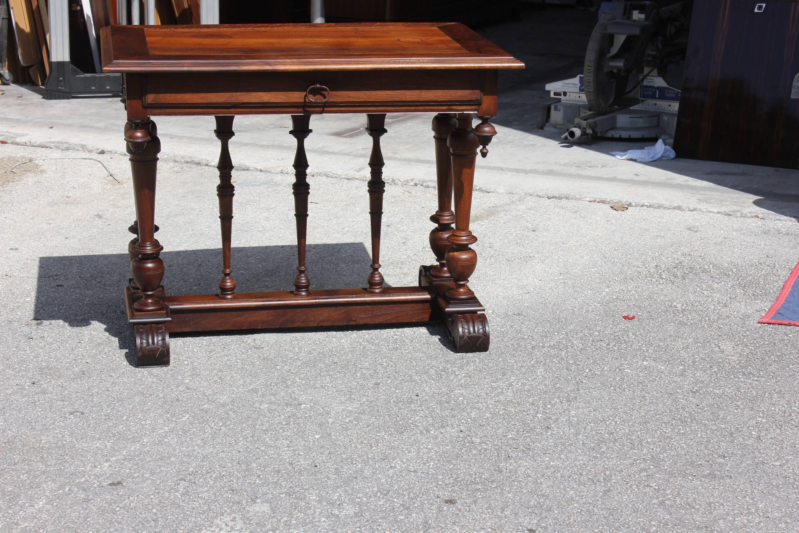 Fine French 19th Century Renaissance Revival Writing Table or Console Table 6