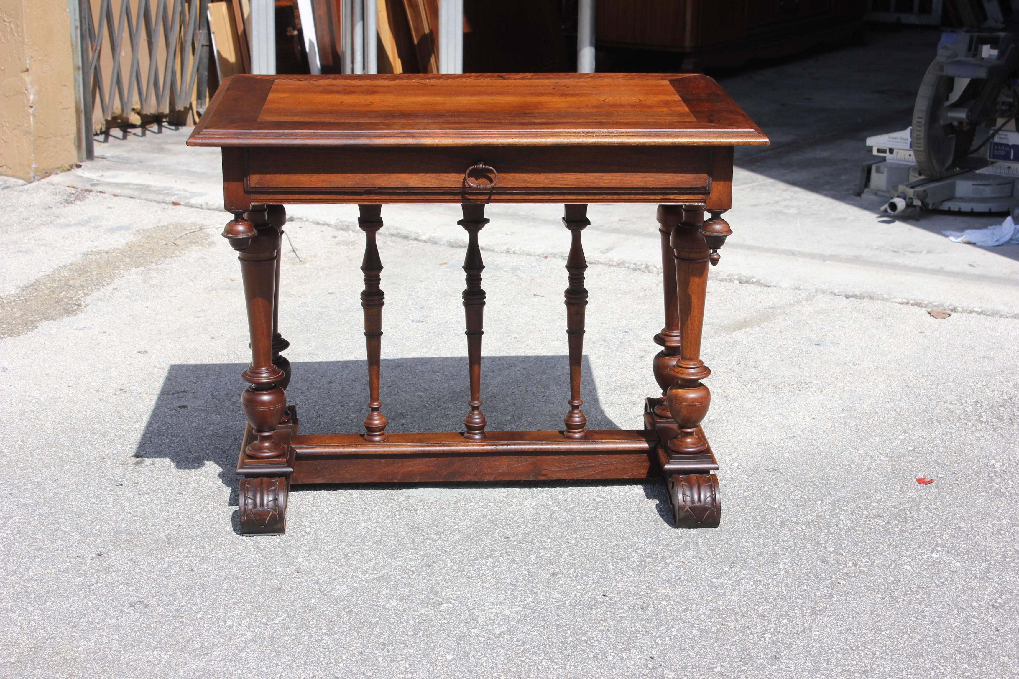 Fine French 19th Century Renaissance Revival Writing Table or Console Table 8