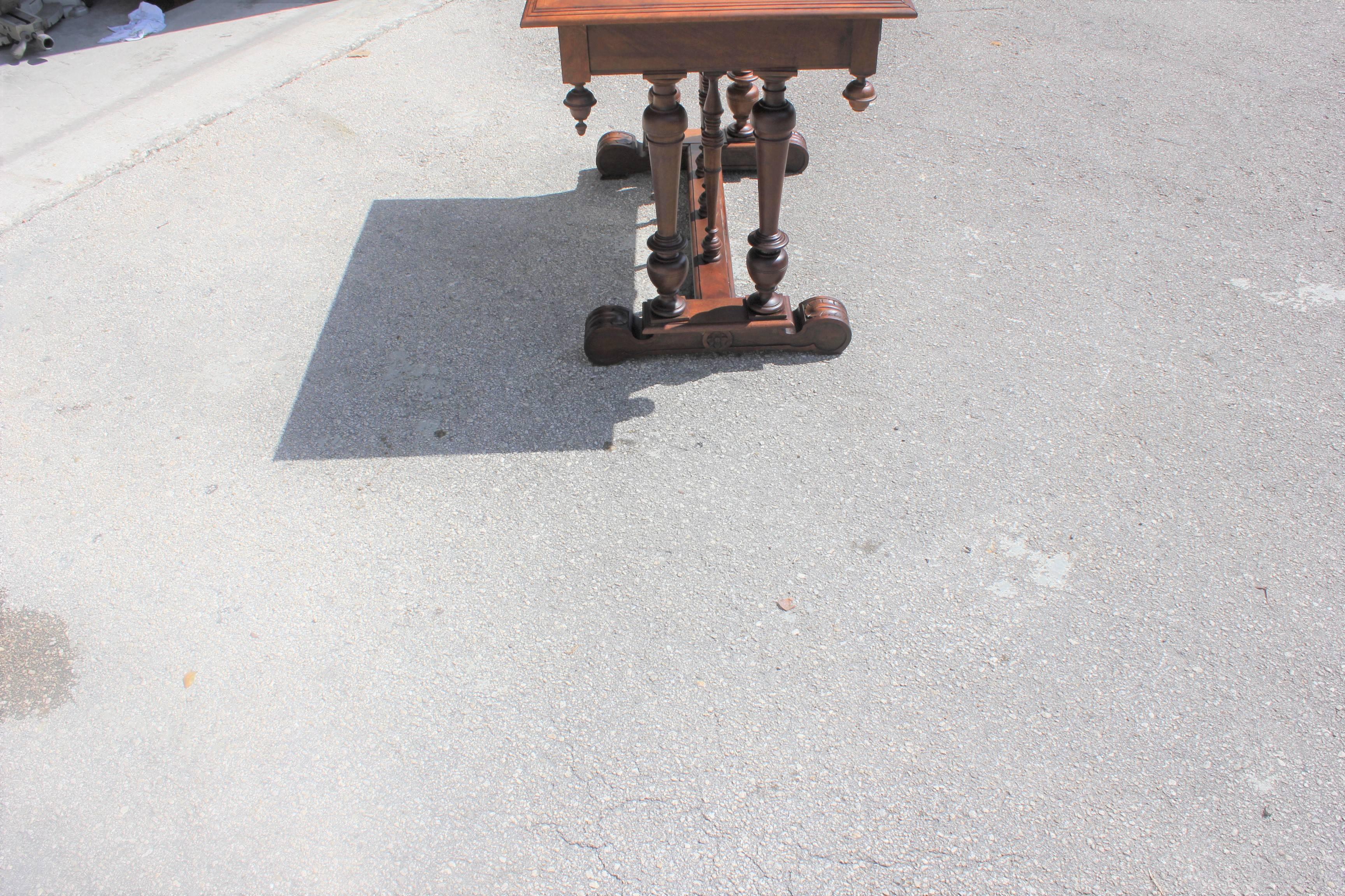 Fine French 19th Century Renaissance Revival Writing Table or Console Table 1