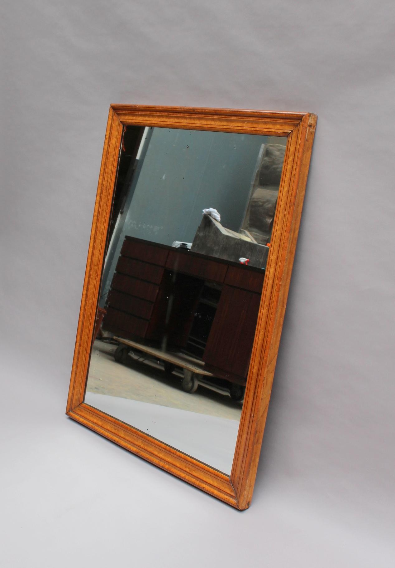 Restauration Fine French 19th Century Wood Framed Mirror