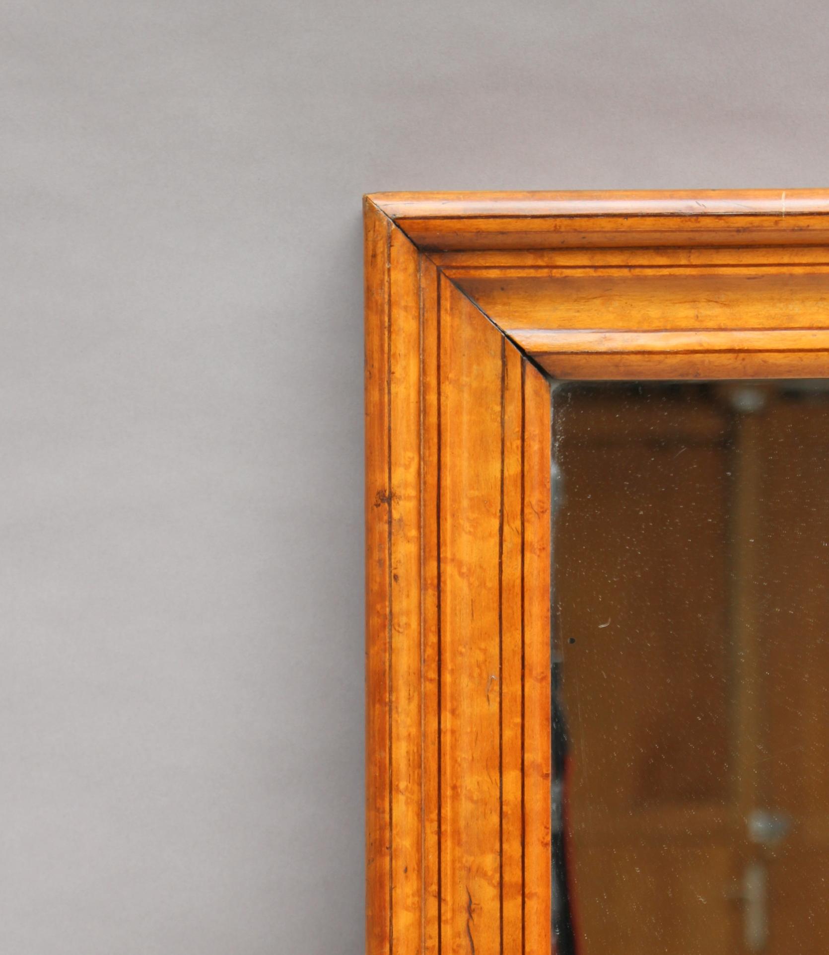 Fine French 19th Century Wood Framed Mirror In Good Condition In Long Island City, NY