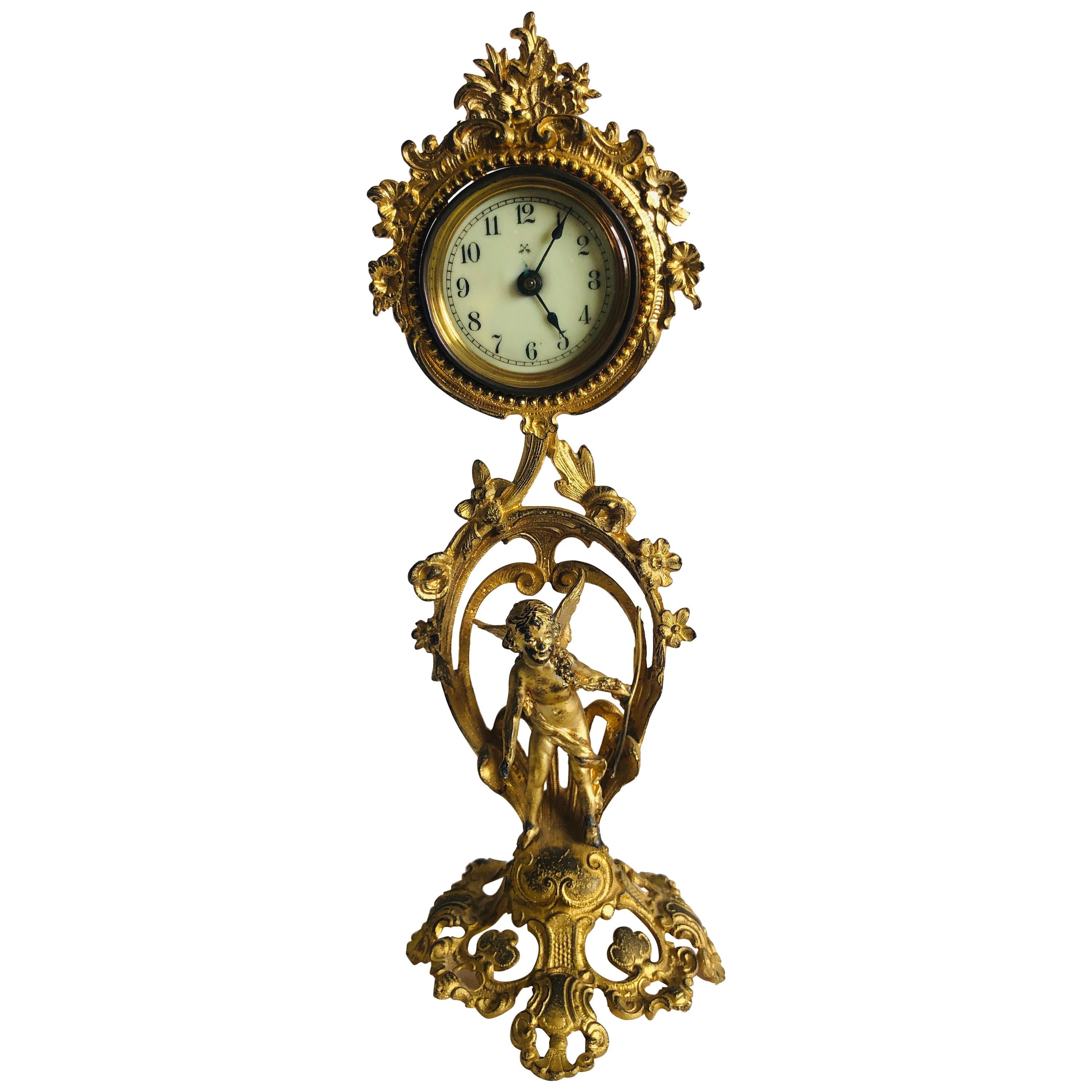 Fine French Antique 19th Century Ornate Gilded Clock