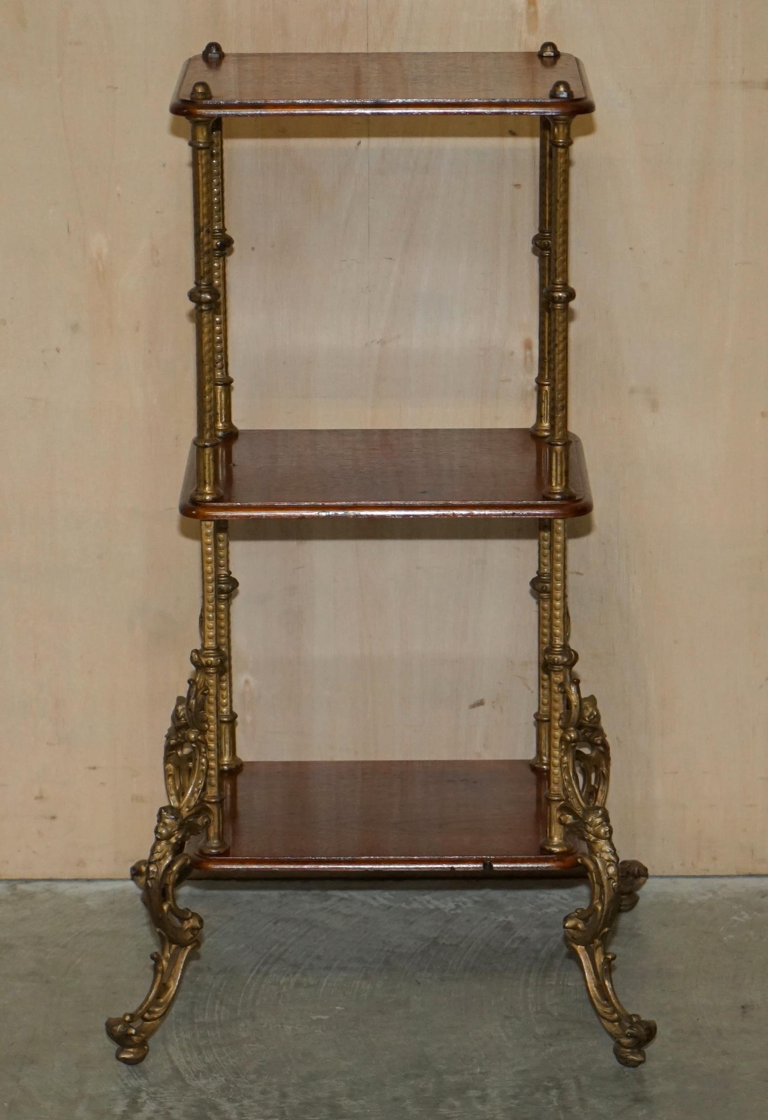 We are delighted to offer for sale this stunning, highly collectable circa 1880 French Mahogany and cast brass Etagere table.

A truly stunning piece, I have never seen another quite as lovely as list, the base of the legs is truly first class,