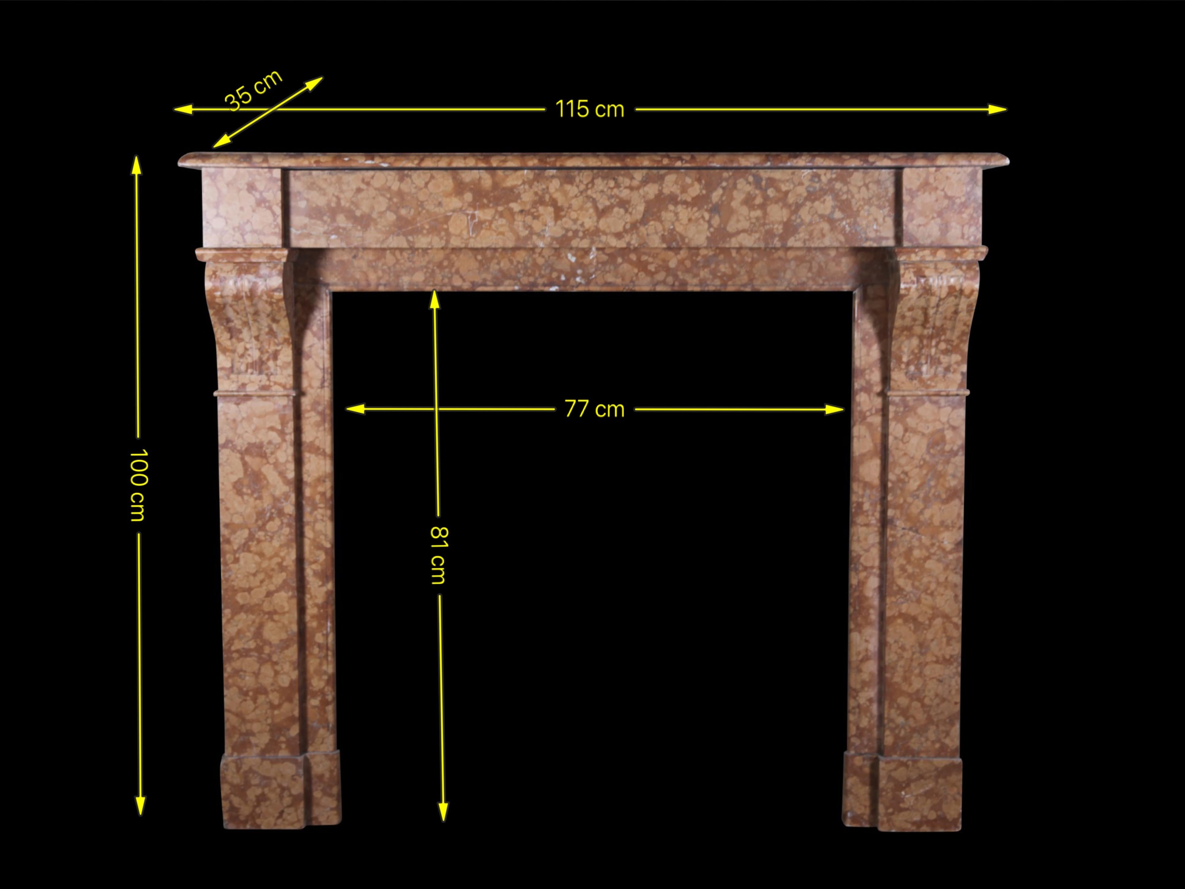 Fine French Appartement Style Classic Marble Fireplace Surround For Sale 5