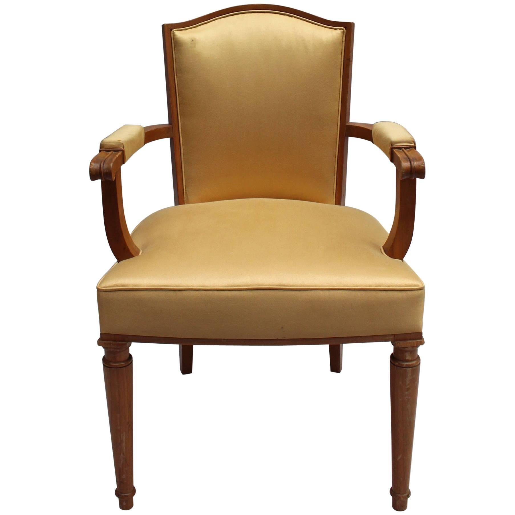 Fine French Art Deco Armchair by Leleu