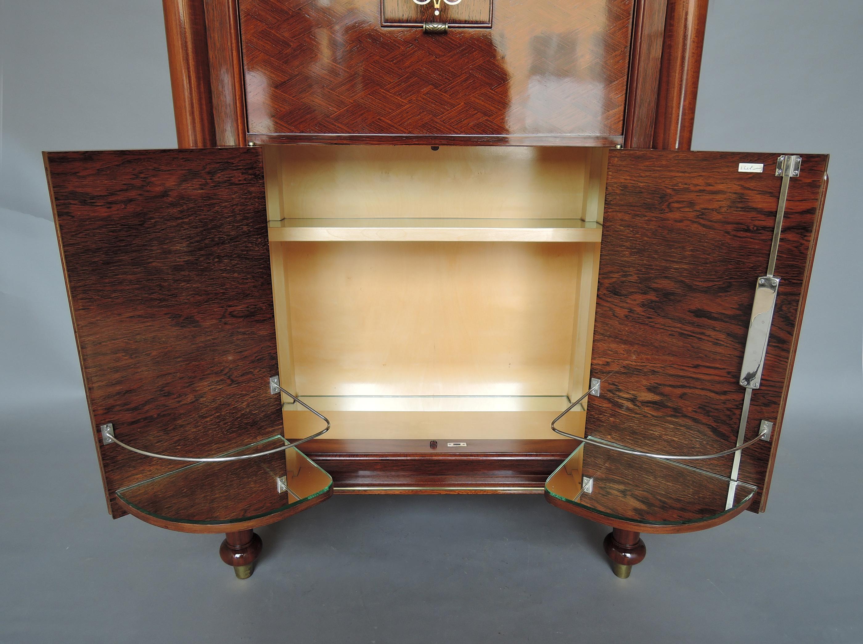 20th Century Fine French Art Deco Bar by Jules Leleu  For Sale