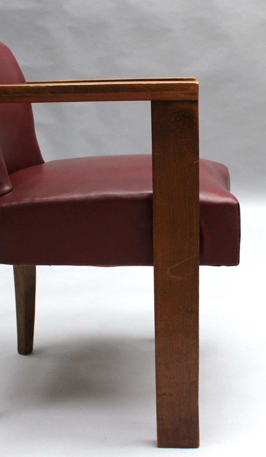 Chaise de bureau en bois de hêtre Art déco français en vente 4