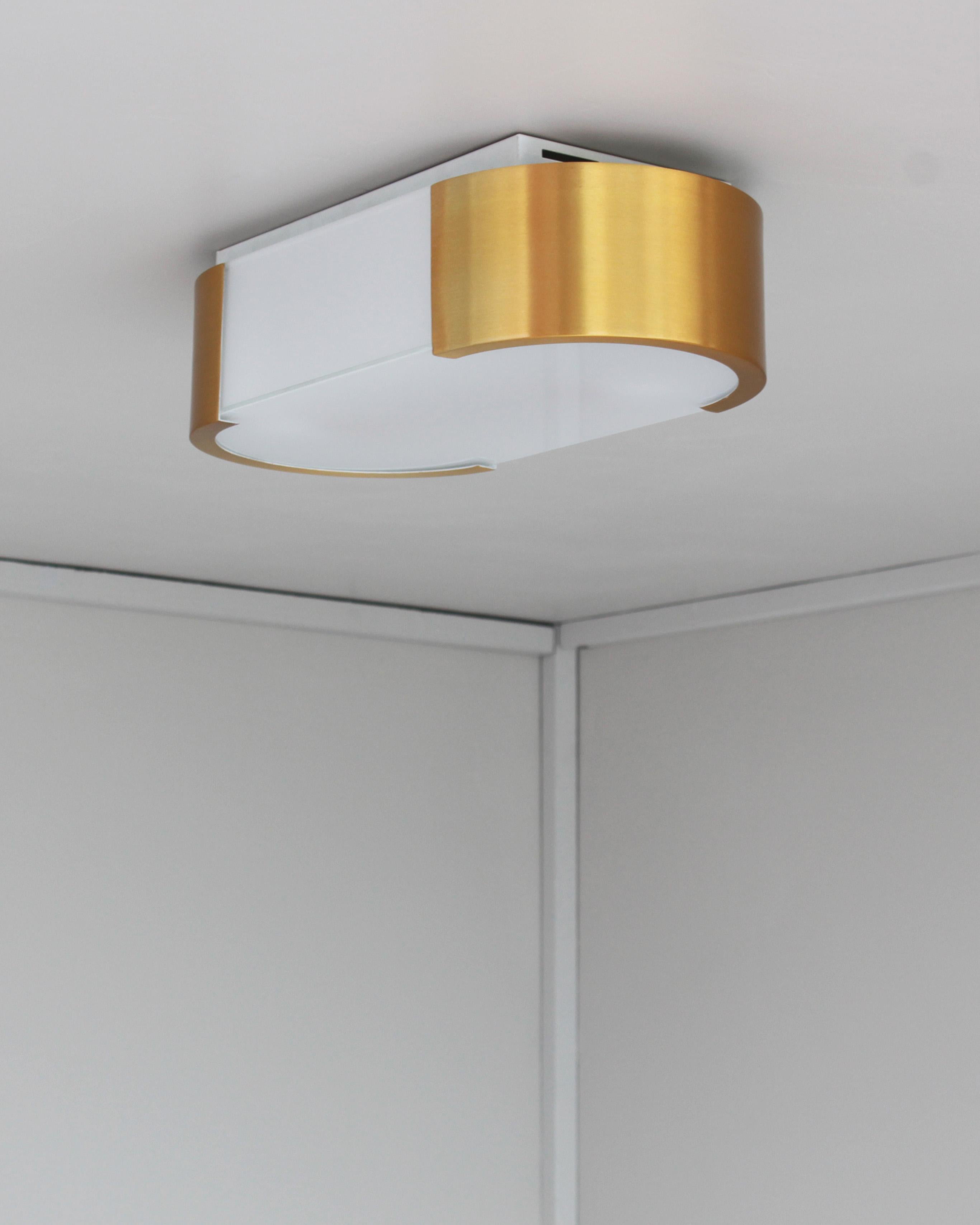Bronzo Lampada da soffitto o da parete in bronzo e vetro Art Déco francese di Perzel in vendita