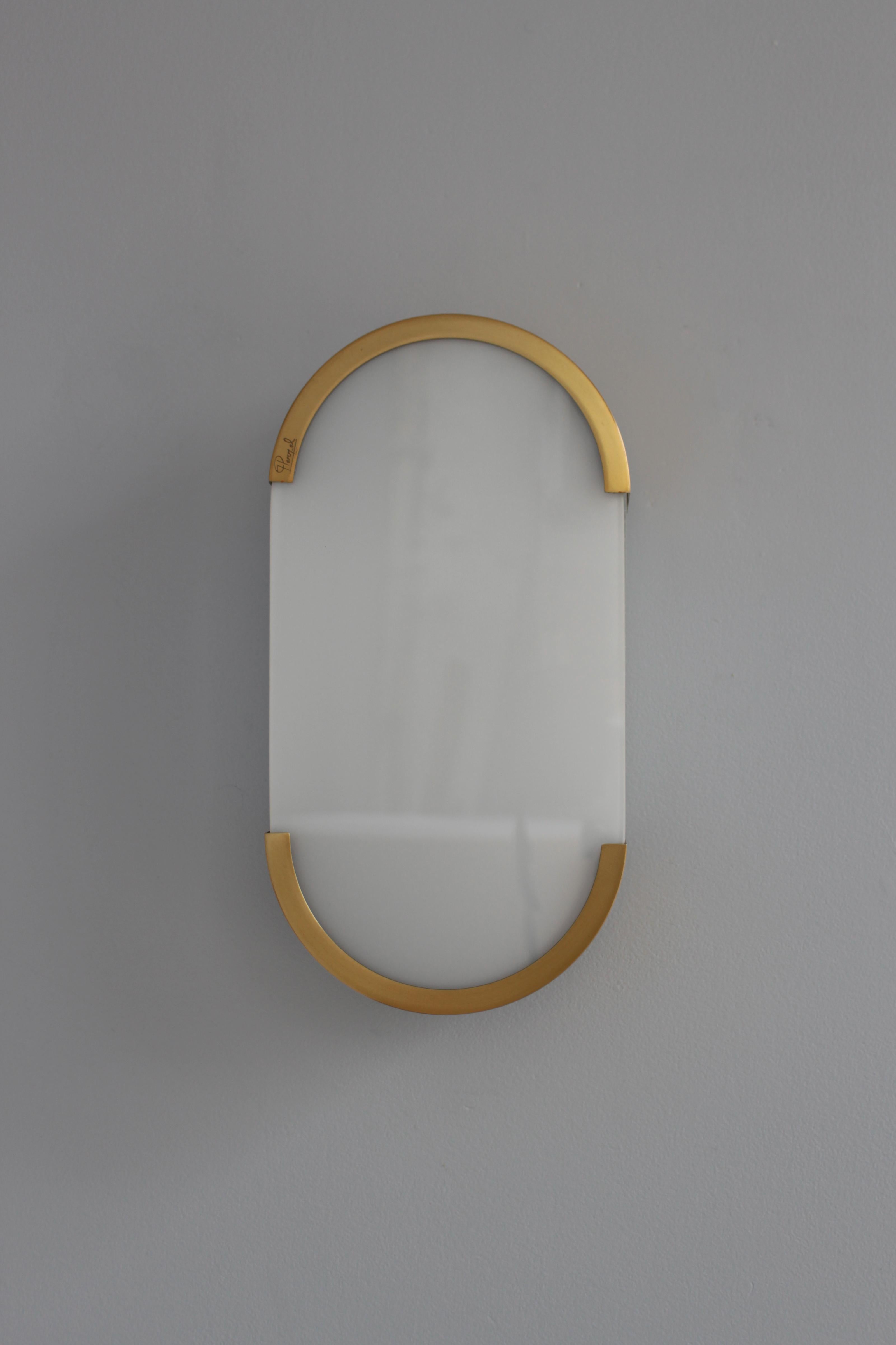 Lampada da soffitto o da parete in bronzo e vetro Art Déco francese di Perzel in vendita 1