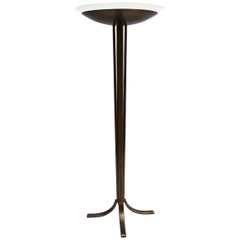 Lampadaire Art Déco français en bronze et verre par Perzel