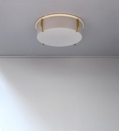 Fine French Art Deco Bronze and Glass Flush Mount by Jean Perzel