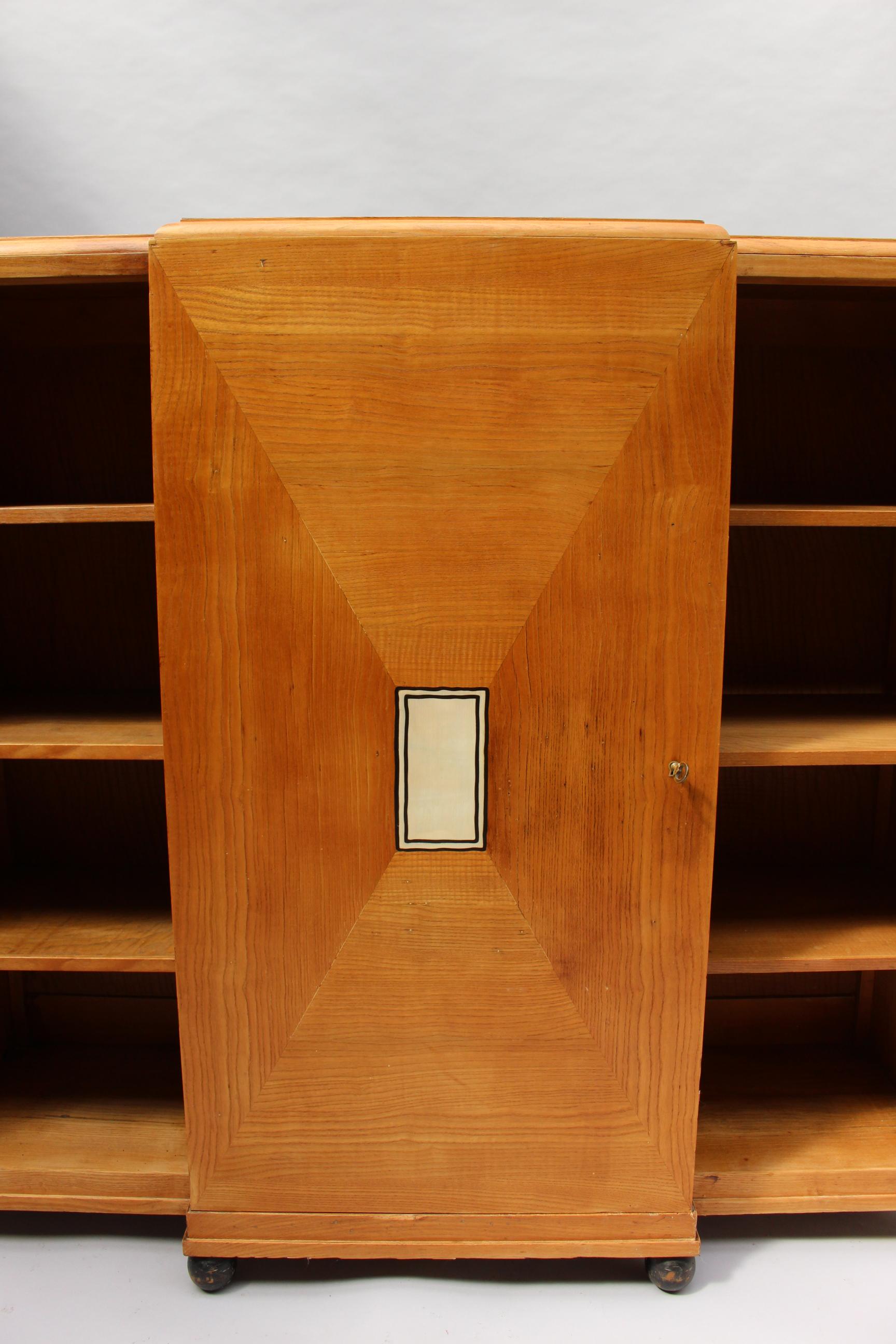 Fine French Art Deco Cabinet / Bar / Bookcase 1