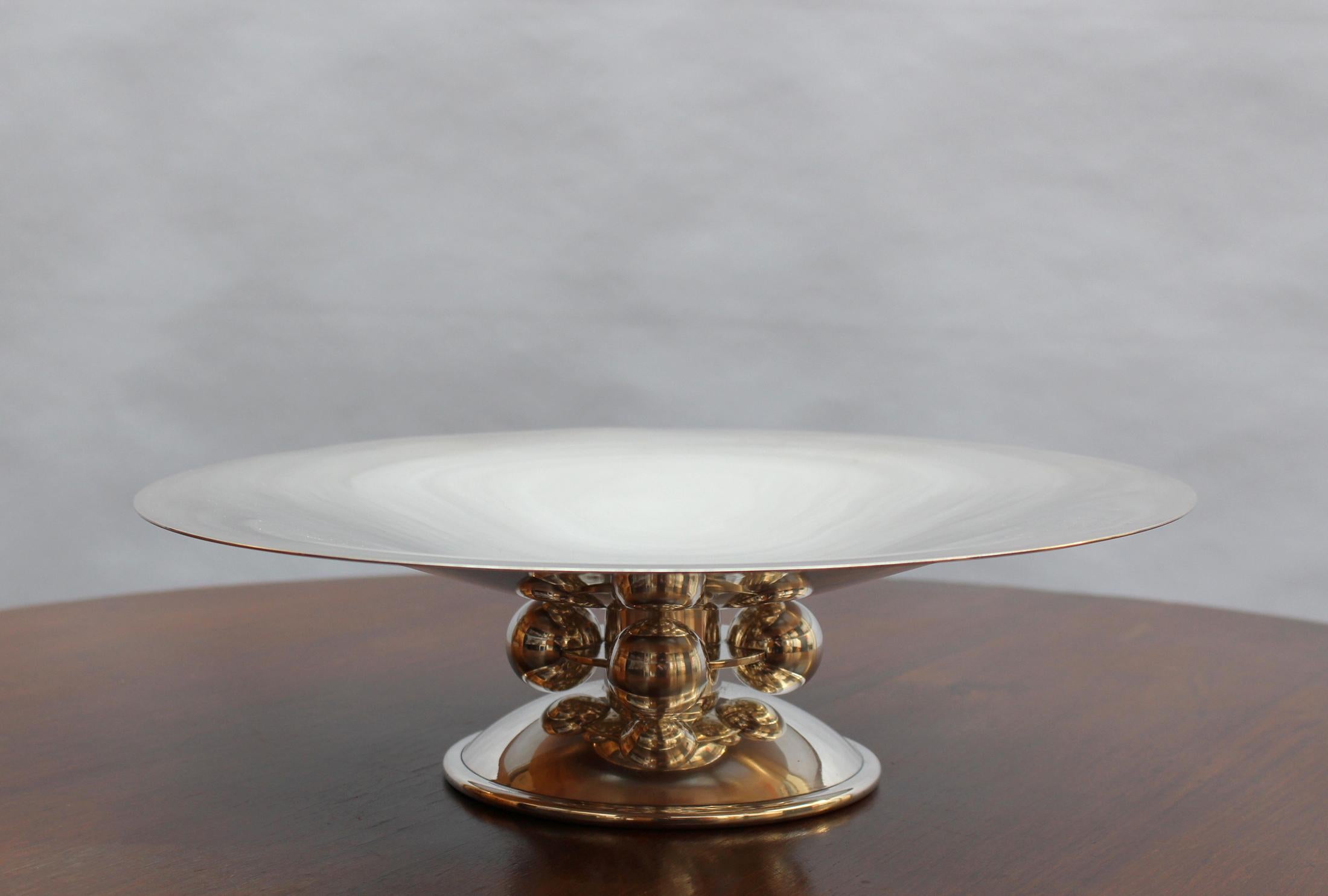 Mid-20th Century Fine French Art Deco Centerpiece by Luc Lanel for Christofle For Sale