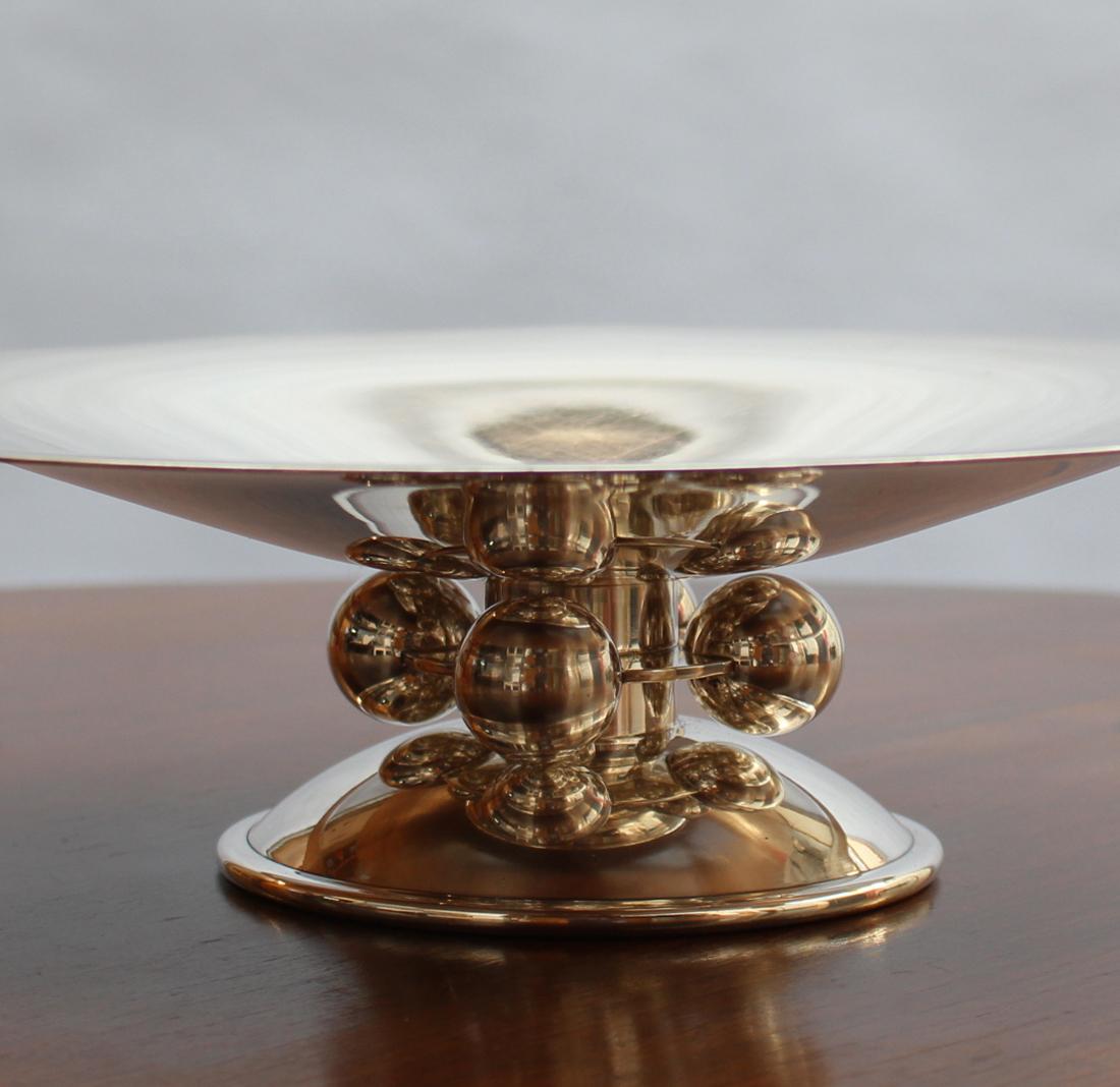 Silver Plate Fine French Art Deco Centerpiece by Luc Lanel for Christofle For Sale