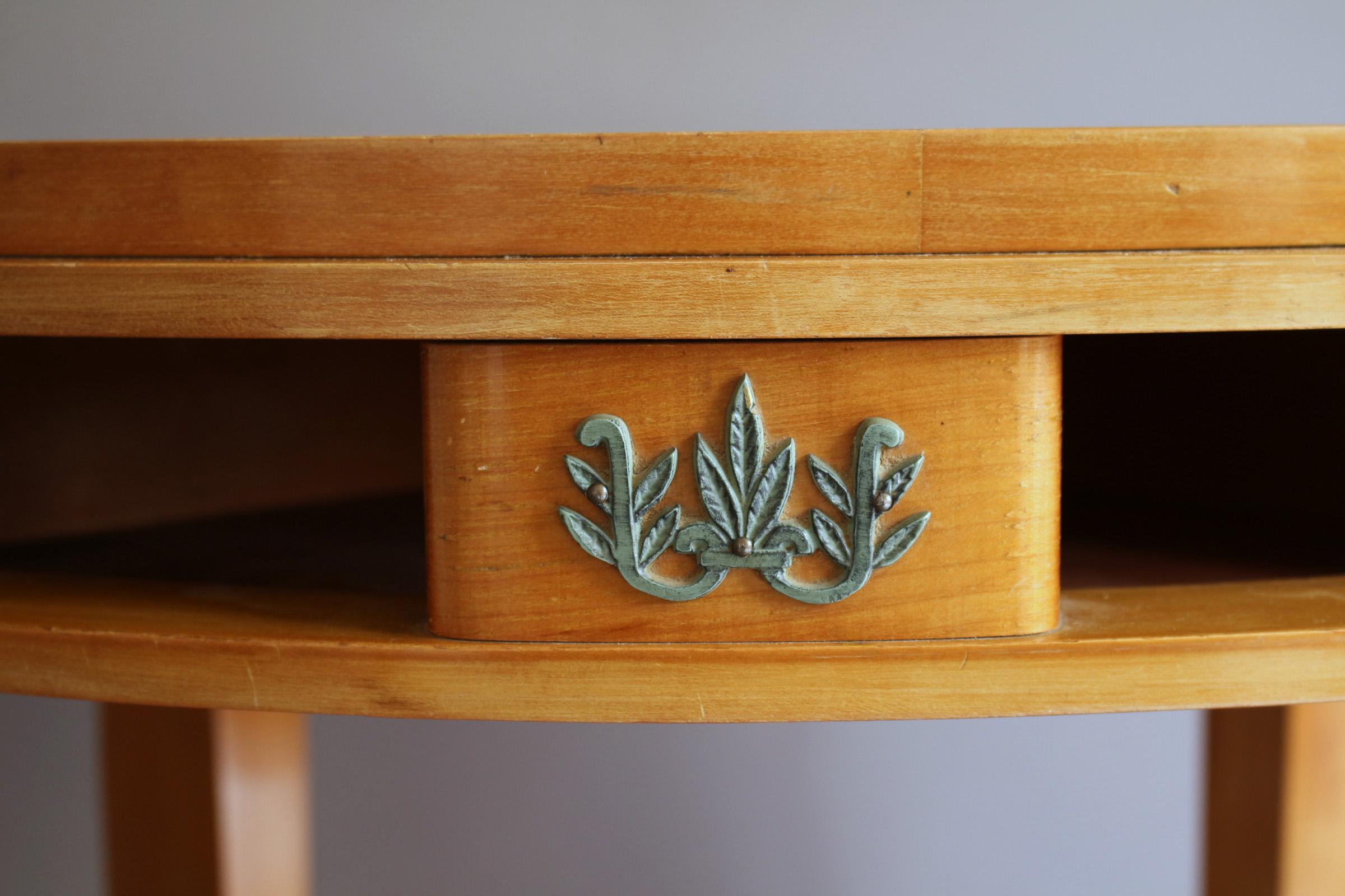 Gueridon francese Art Deco in ciliegio in vendita 3