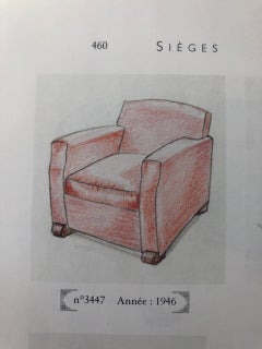 Fine French Art Deco Club Chair by Jules Leleu