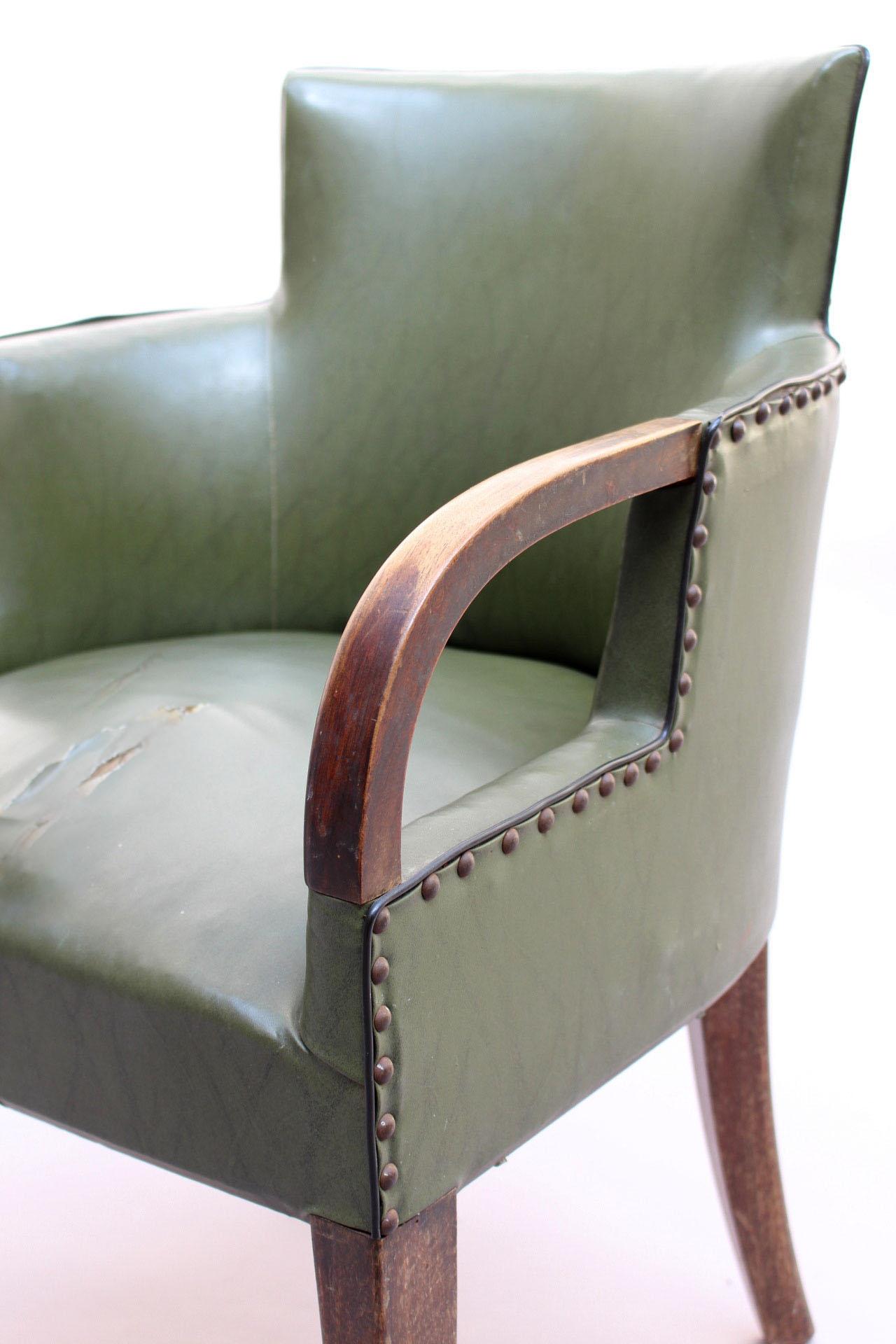 Fine French Art Deco Desk Armchair by Dominique 5