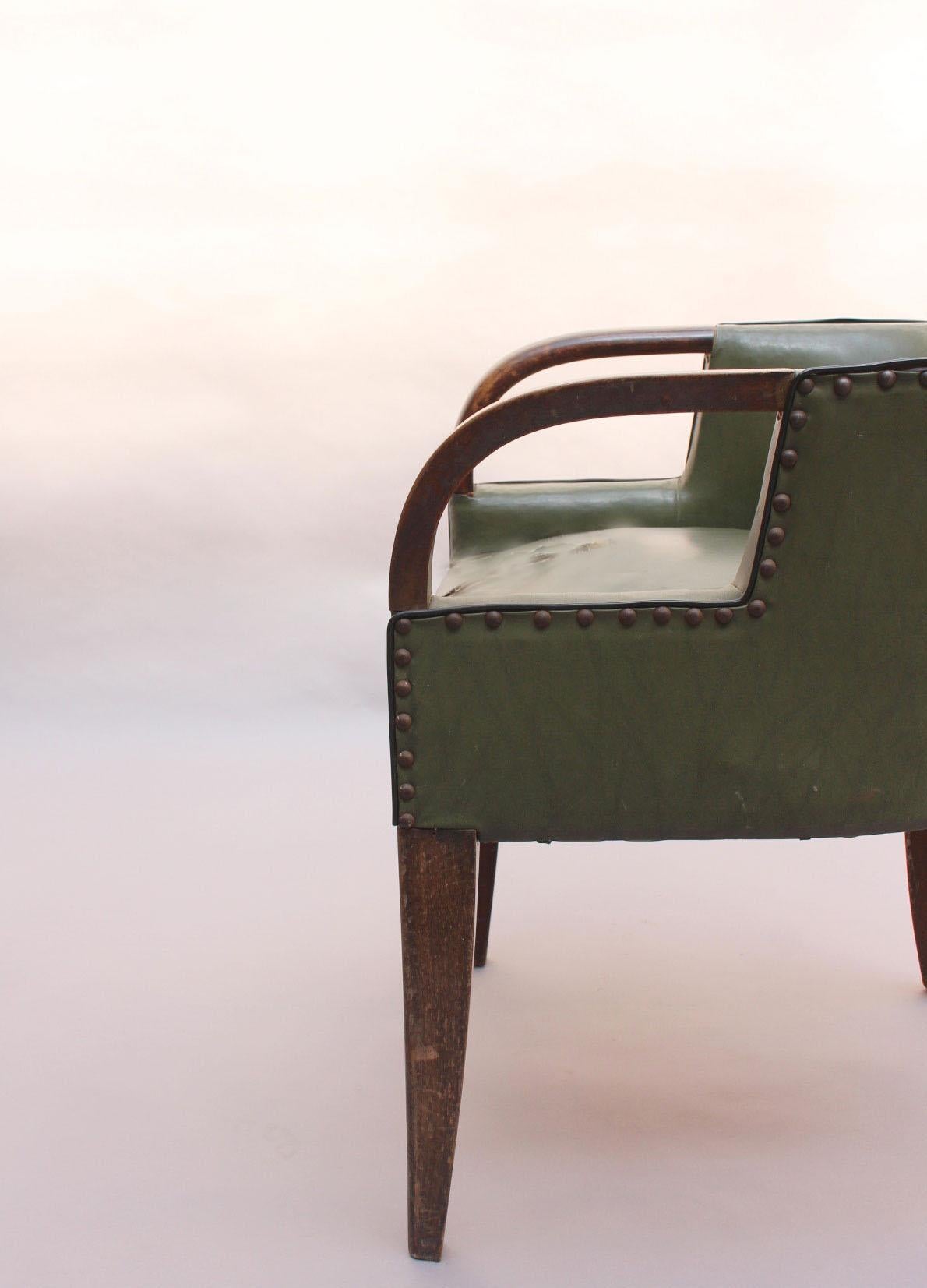 Fine French Art Deco Desk Armchair by Dominique 4