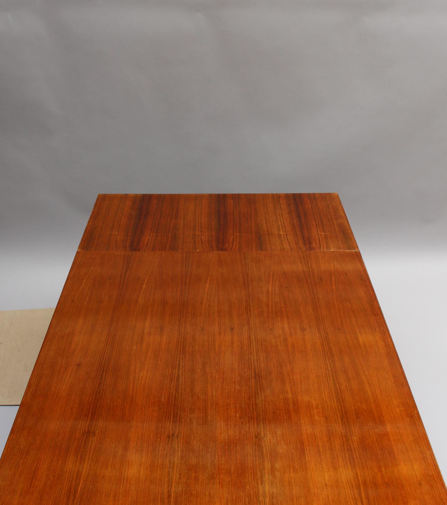 Table de salle à manger Art déco française par Jules Leleu (8 chaises de salle à manger disponibles) en vente 1
