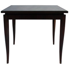 Fine French Art Deco Ebony Macassar Game Table