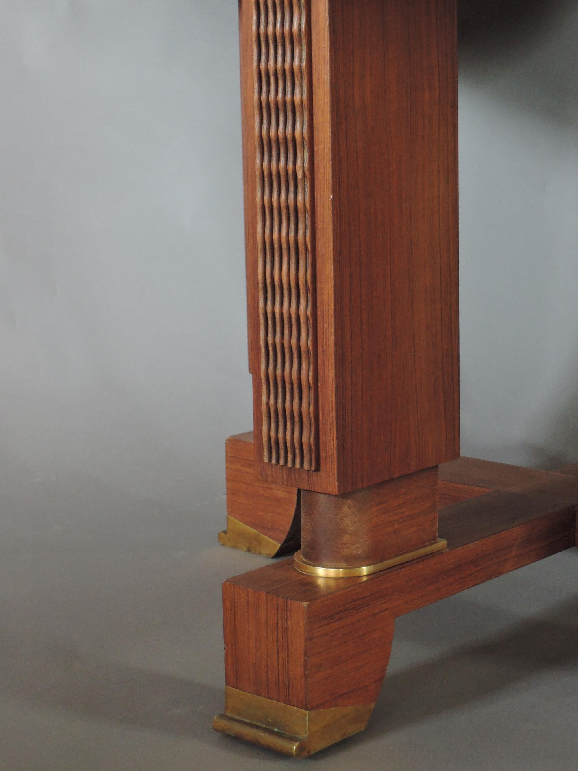 Fine French Art Deco Extendable Round Dining Table by Jules Leleu 2