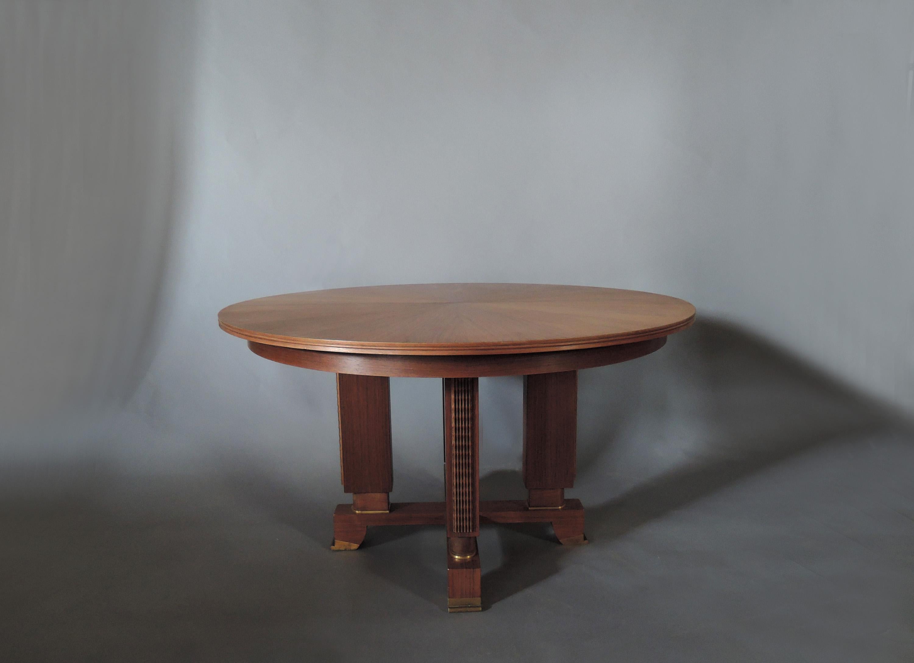 art deco round dining table