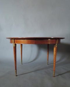 Fine French Art Deco Extendable Walnut Round Table