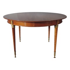Fine French Art Deco Extendable Walnut Round Table