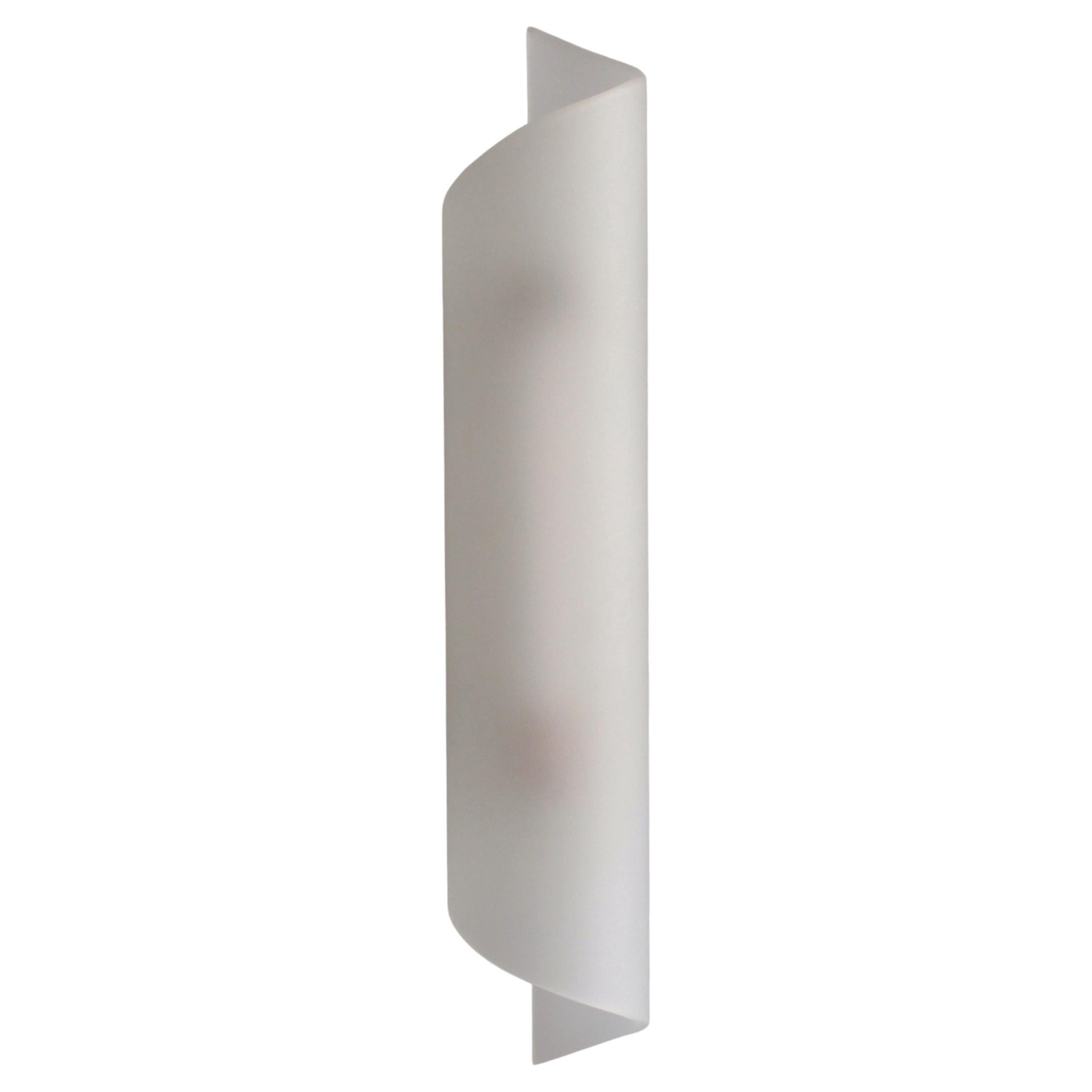 Fine French Art Deco Frosted Glass and Bronze Sconce by Perzel