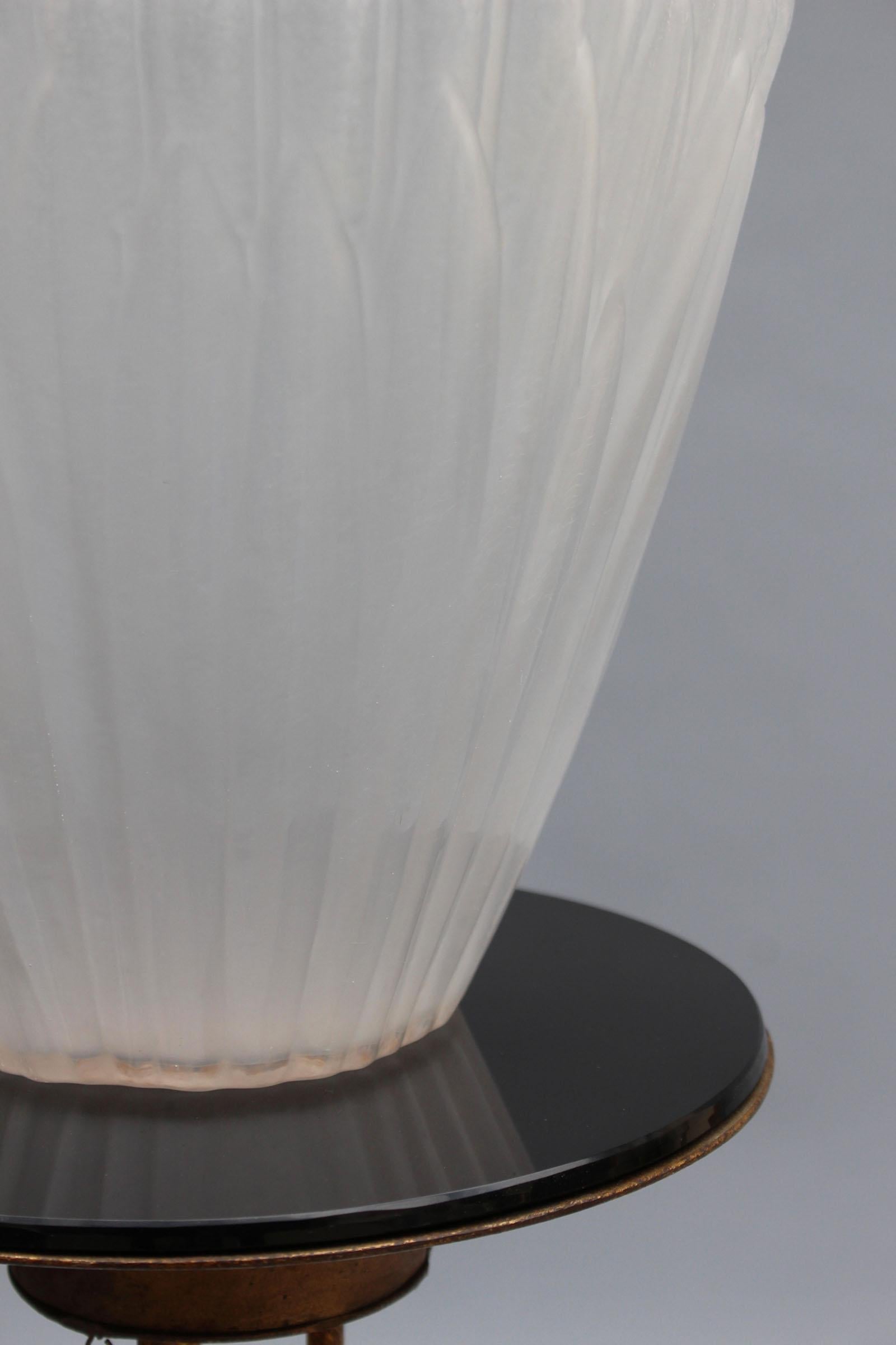 Verre d'art Vase en verre dépoli 