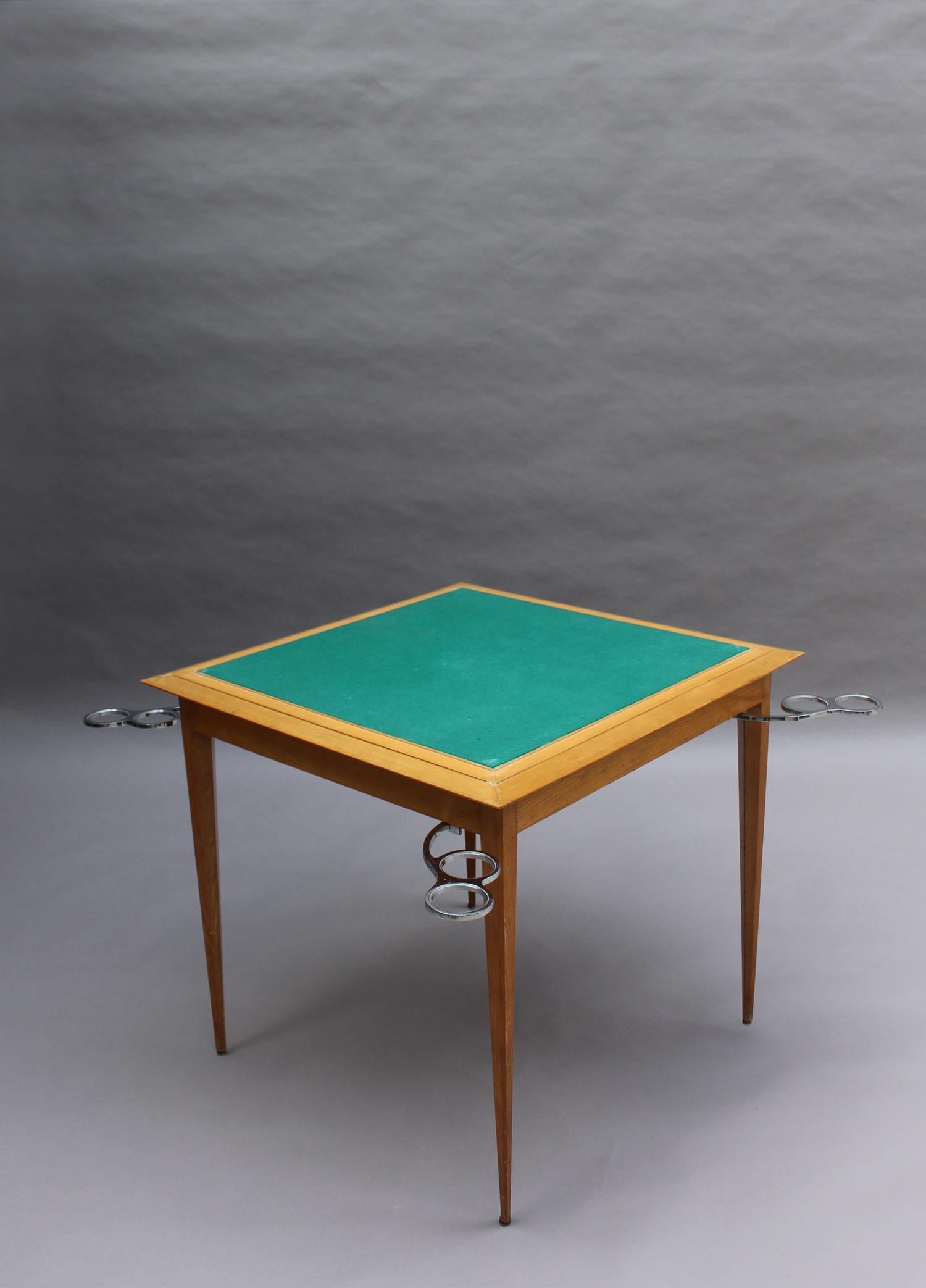 Table de jeu / table d'appoint Art déco français par Rinck en vente 7