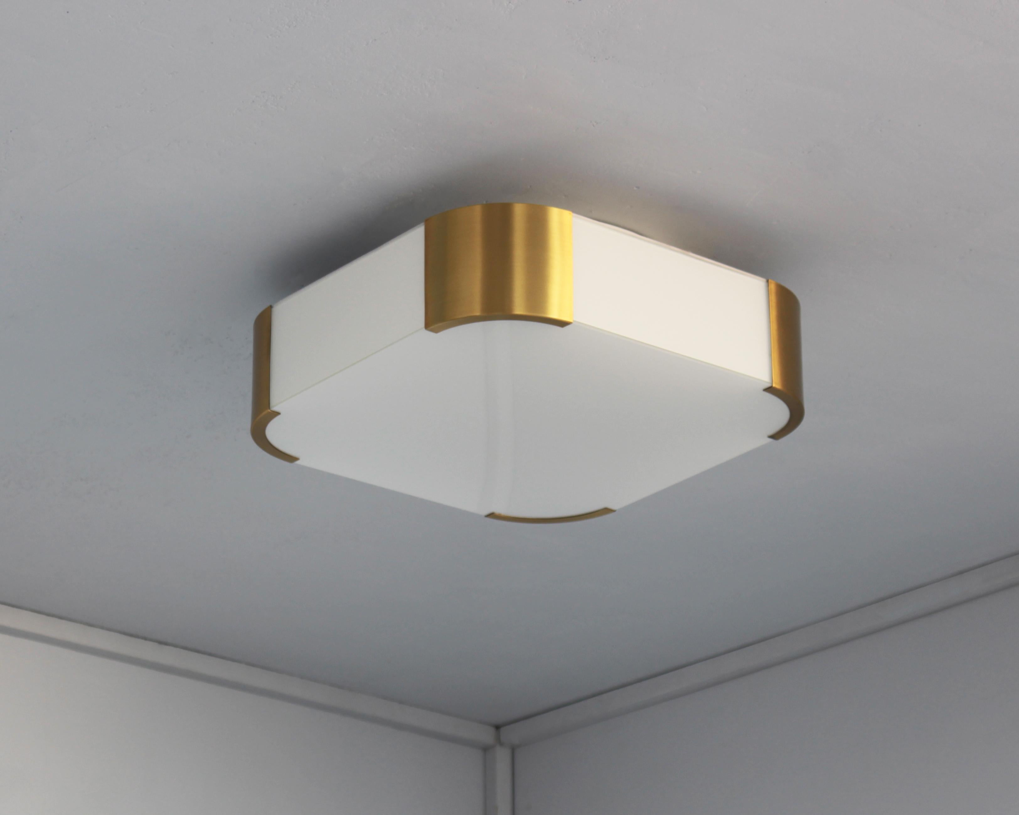 Fine French Art Deco Glass and Bronze Ceiling or Wall Light by Perzel For Sale 7
