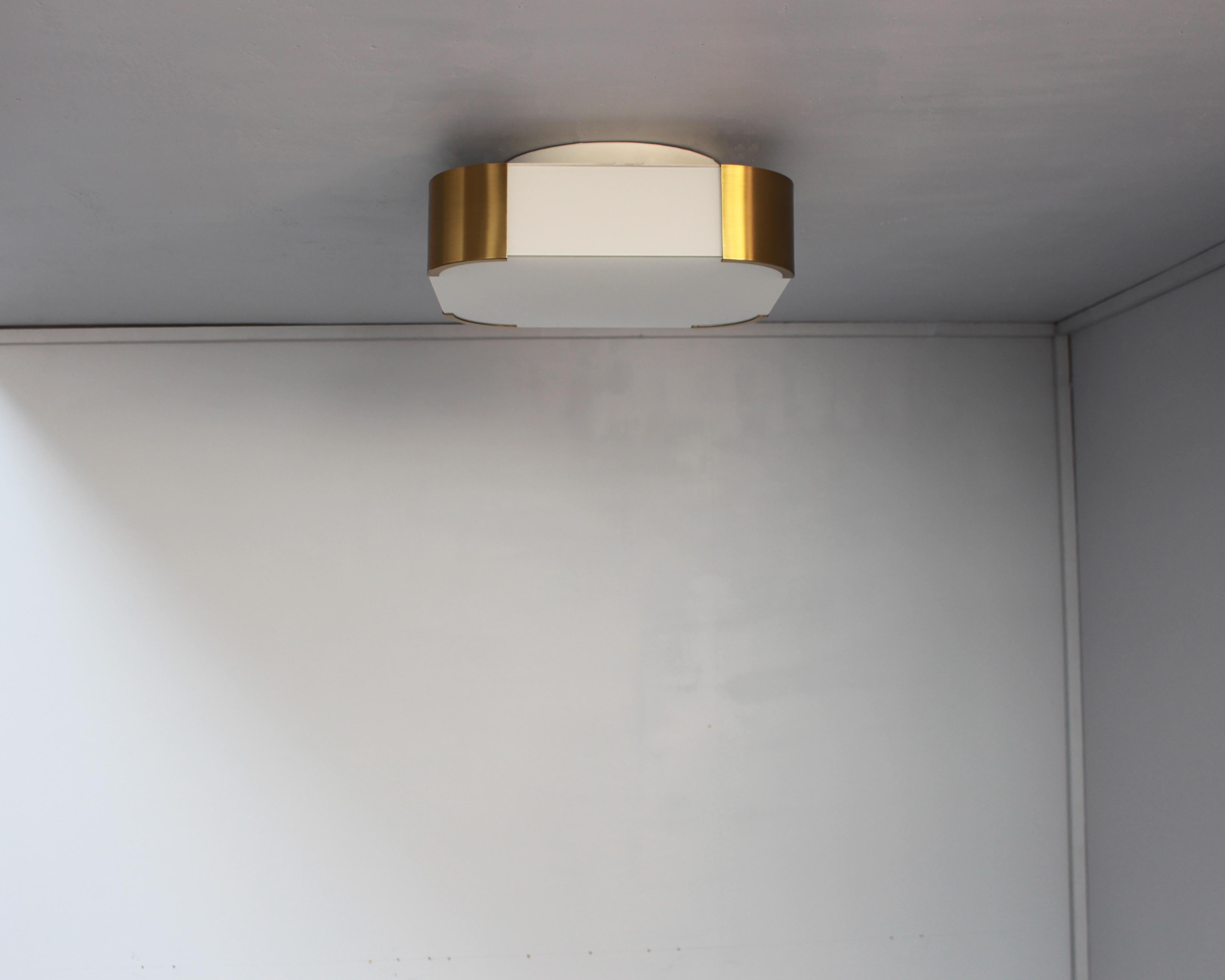 Mid-20th Century Fine French Art Deco Glass and Bronze Ceiling or Wall Light by Perzel For Sale