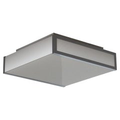 Fine French Art Deco Glass and Chrome Flush Mounts by Perzel